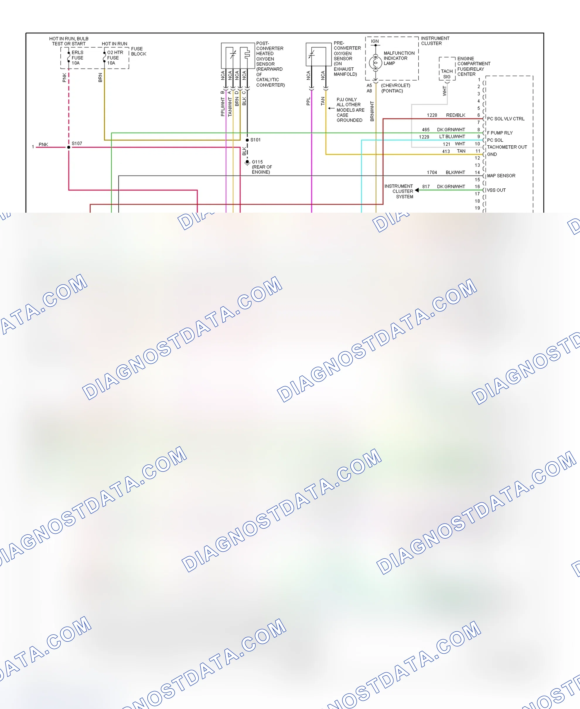 Scheme 43: PCM Wiring Diagram (Cavalier & Sunfire - 2.4L - 3 Of 3)