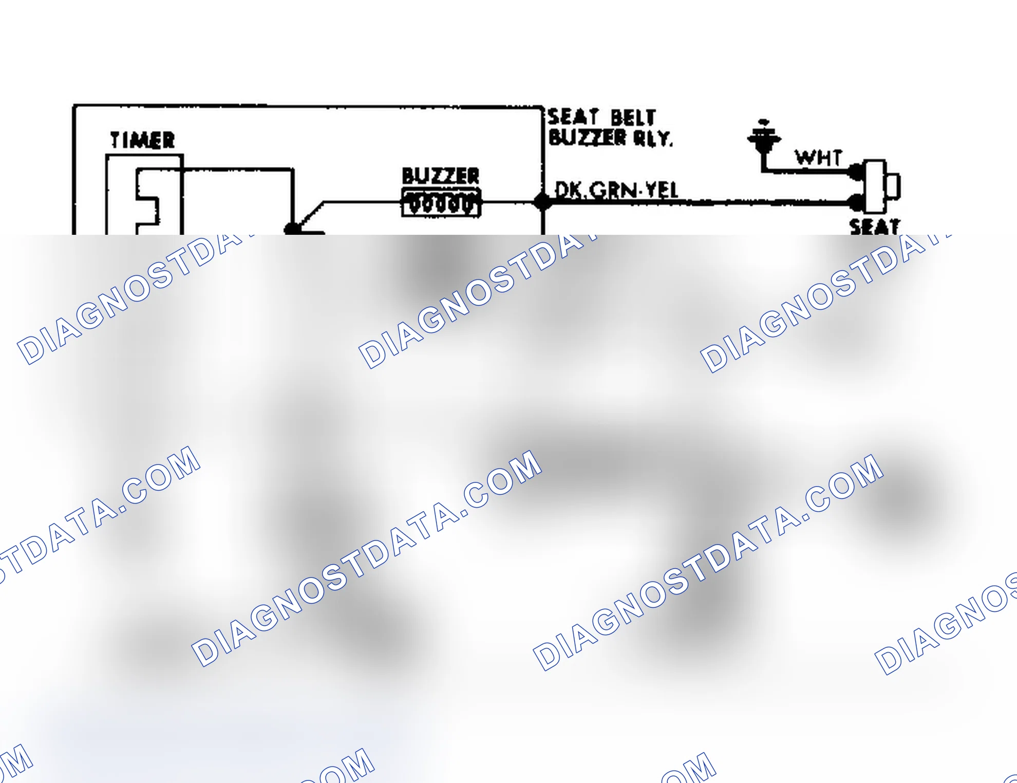 Scheme 1: Chrysler Seat Belt Warning System Wiring Diagram (FWD Models)