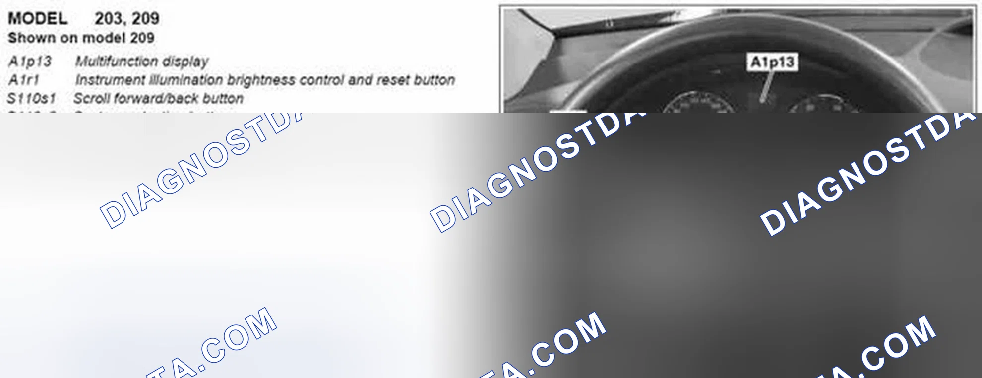Scheme 7: Identifying Switches & Display (Model 203, 209)