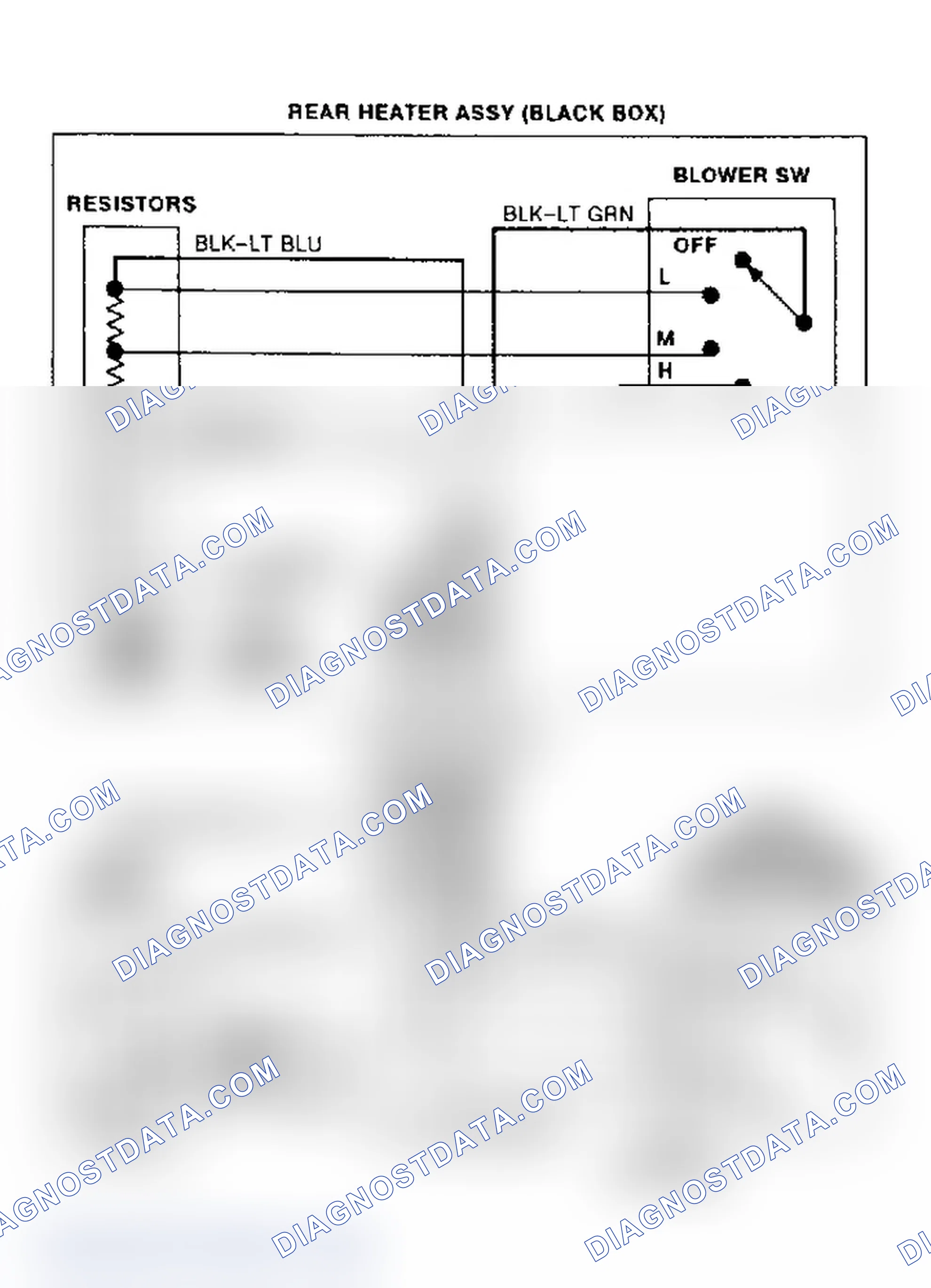 Fig. 10: Rear (Auxiliary) Heater System Wiring Diagram