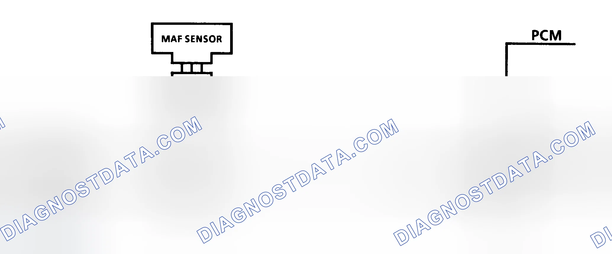 Scheme 221: Code 34 Schematic (3.8L "W" Body) MAF Sensor (Signal Voltage Low)