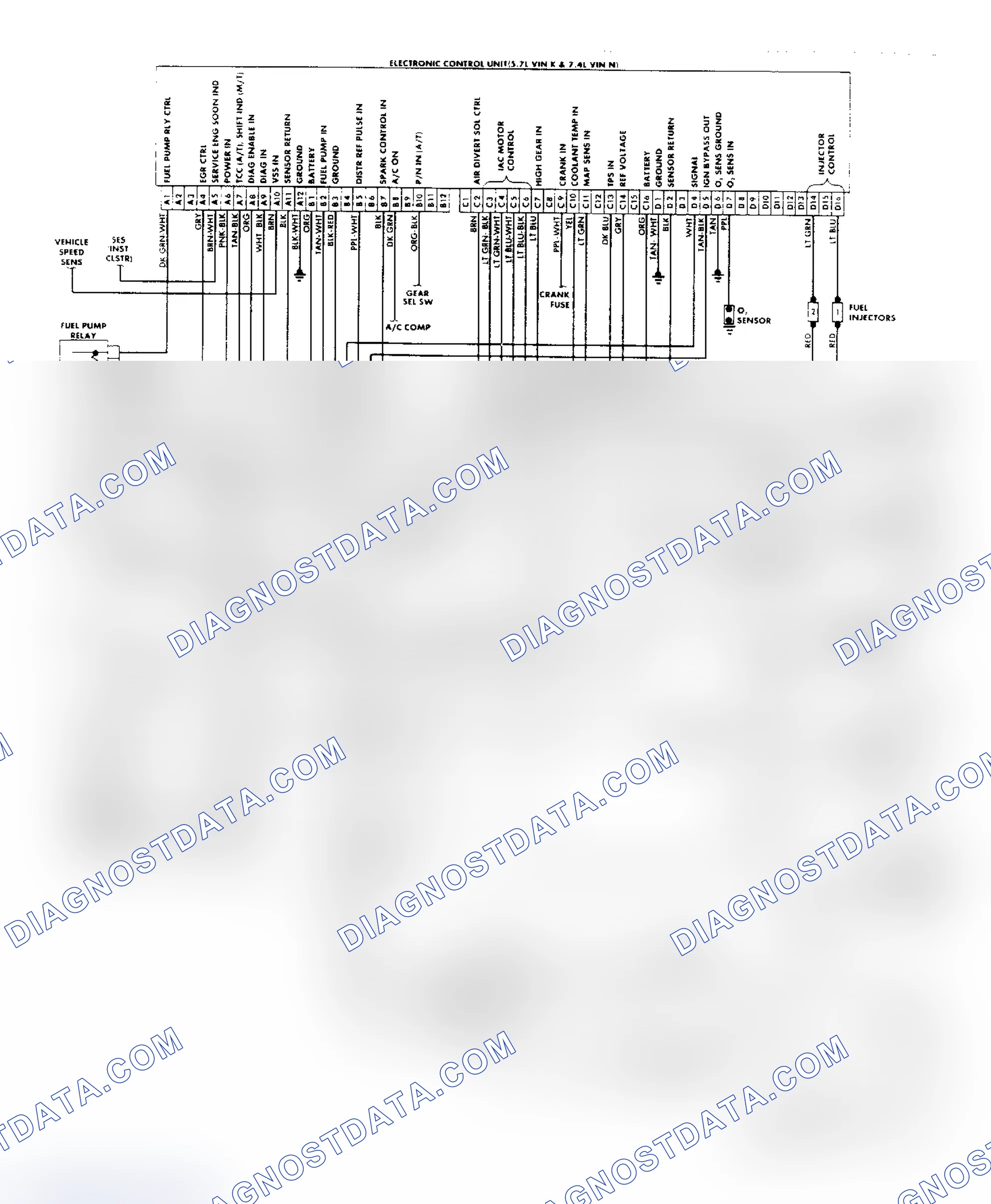 Scheme 162: "R/V" Series (5.7L & 7.4L) Wiring Diagram