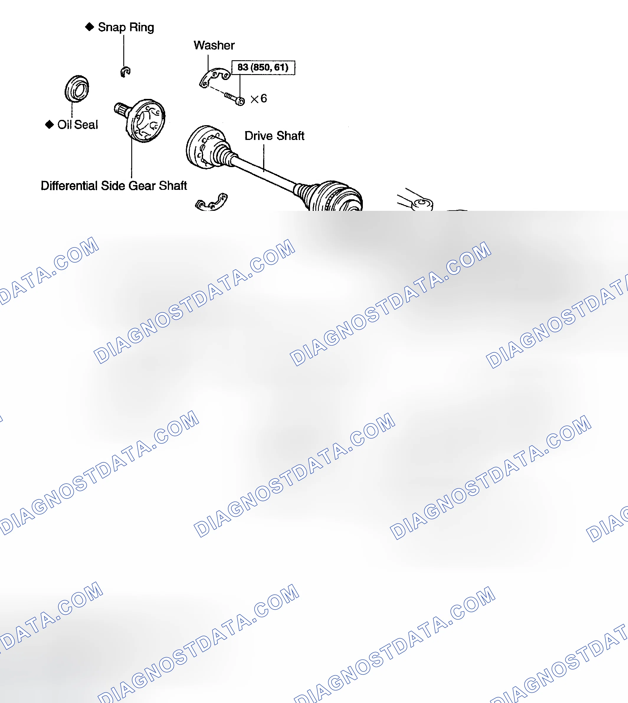 Scheme 3: REAR DIFFERENTIAL SIDE GEAR SHAFT OIL SEAL