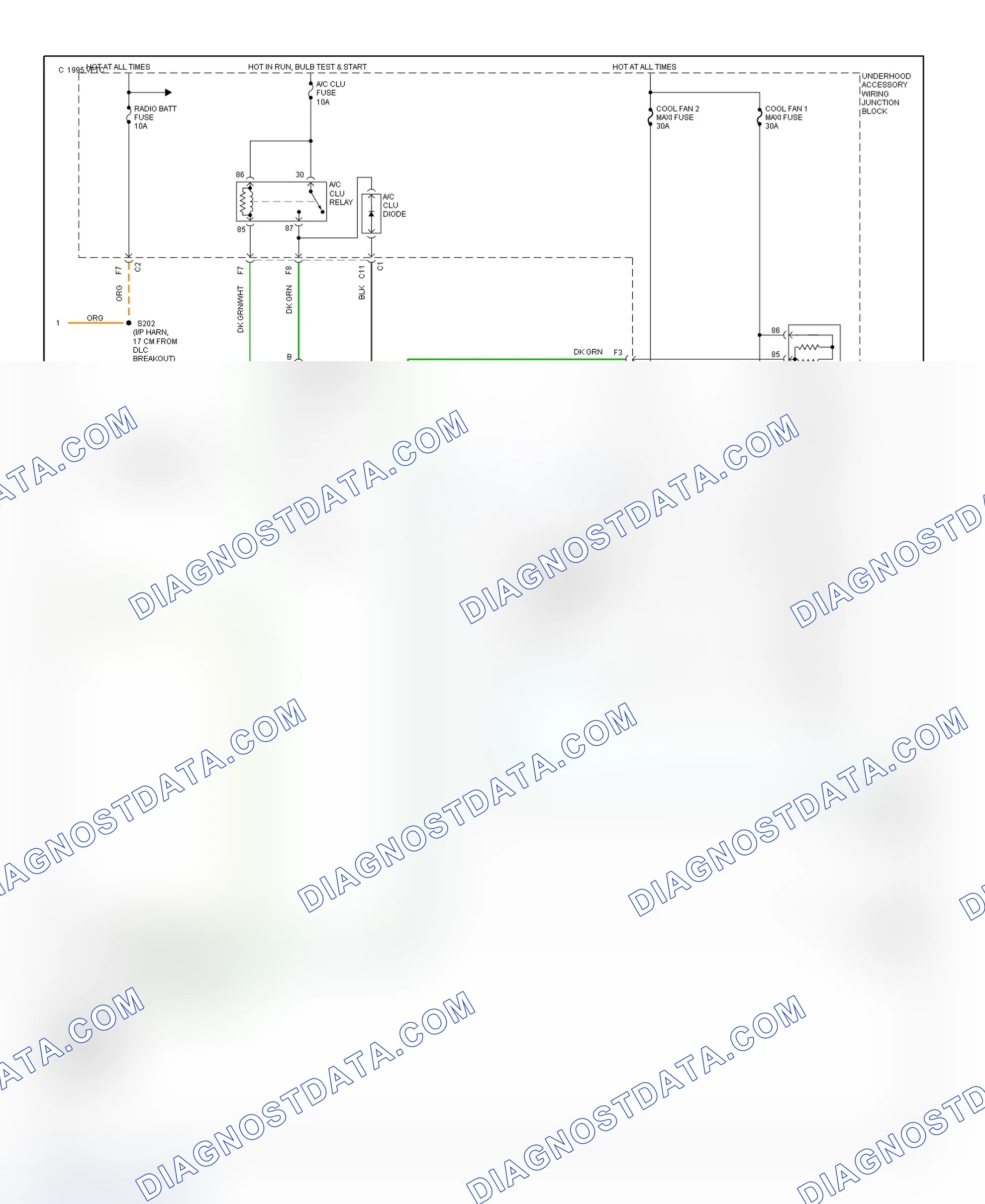 Scheme 14: Automatic A/C-Heater System Wiring Diagram (Grand Prix - 2 Of 2)