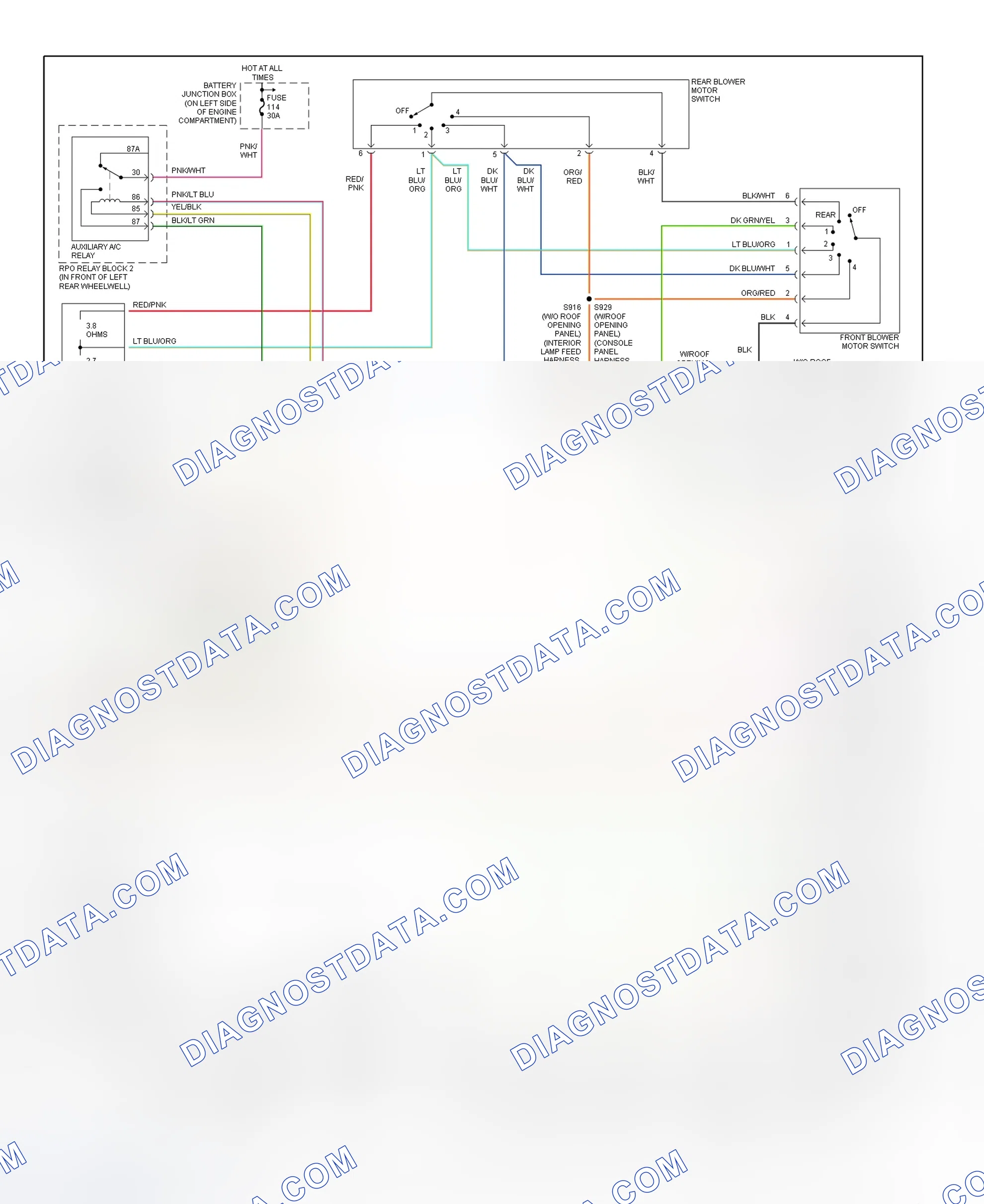 Scheme 24: Automatic A/C-Heater System Wiring Diagram (2000 Expedition - 3 Of 3)