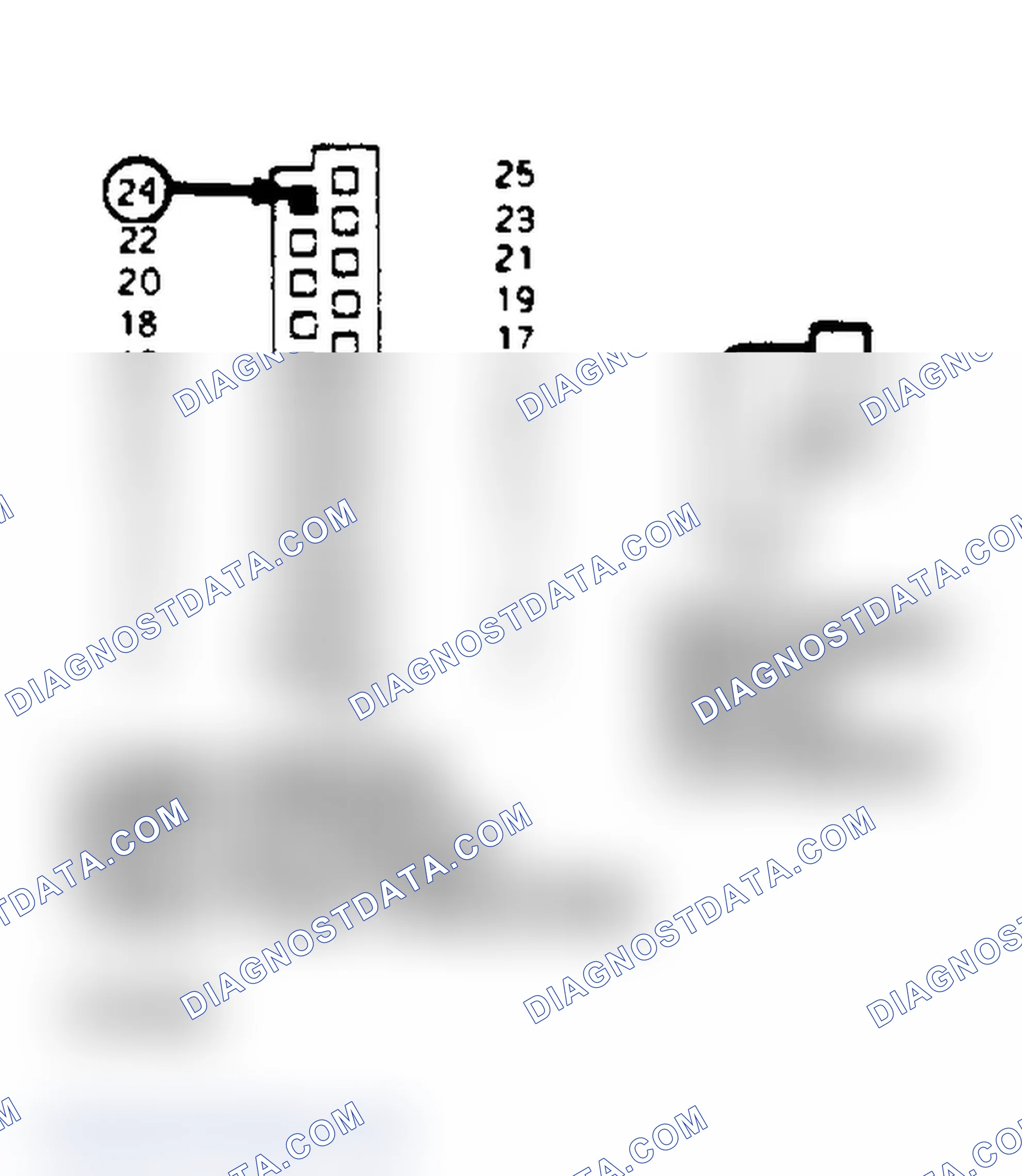 Scheme 134: Logic Module Blue Connector View From Wire End & Detonation Sensor Connector