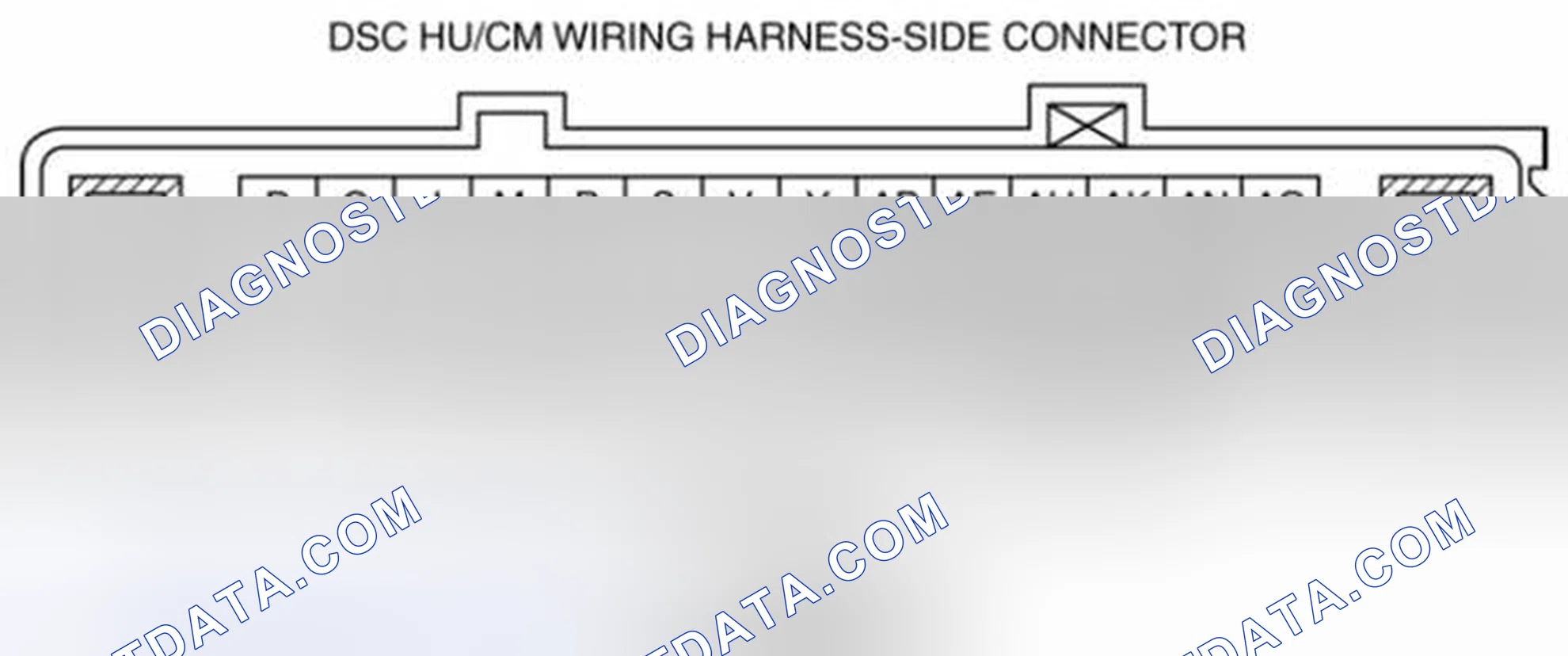 Scheme 1: Identifying DSC HU/CM Connector Terminals - Wiring Harness-Side