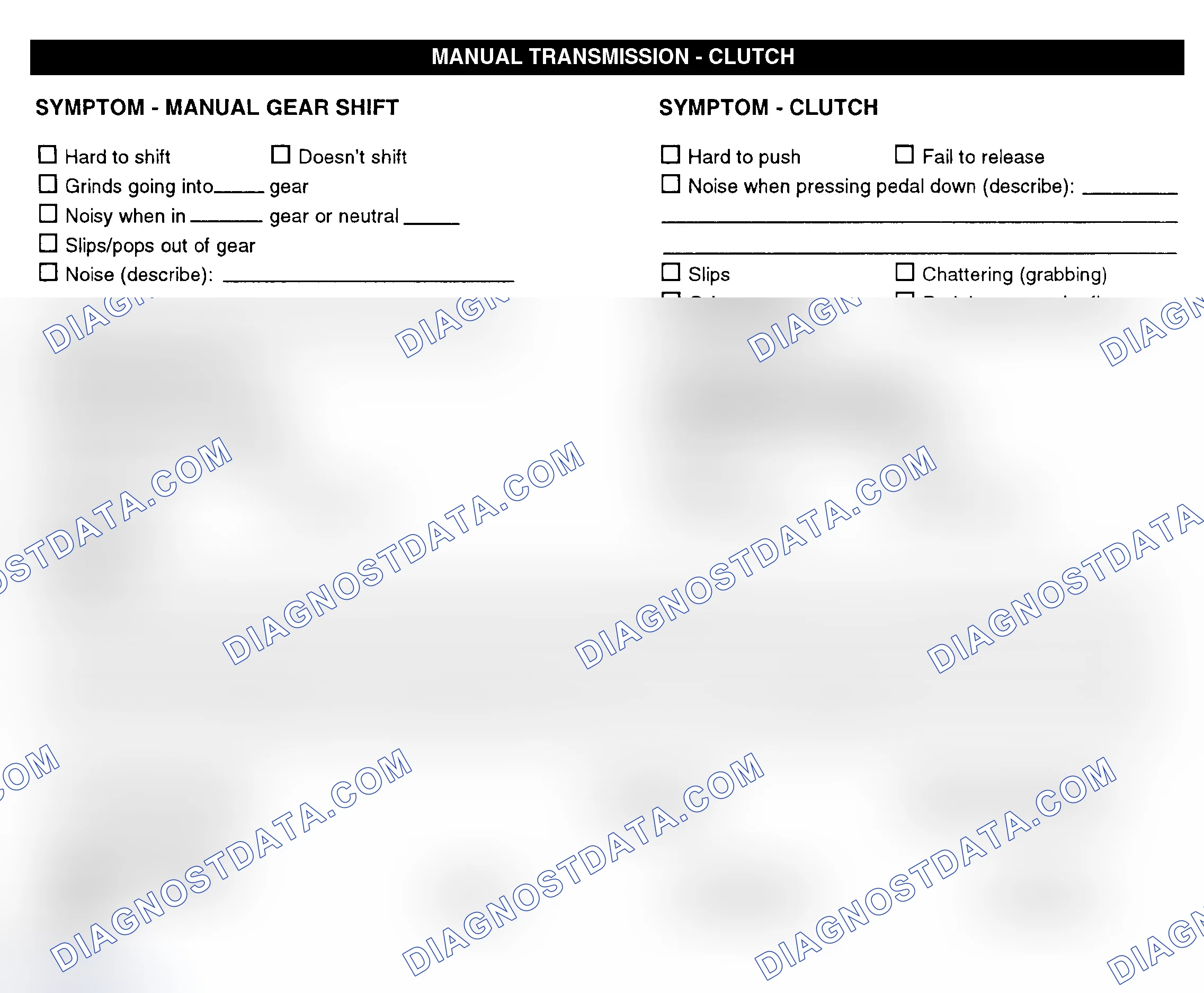 Scheme 10: Manual Transmission & Clutch