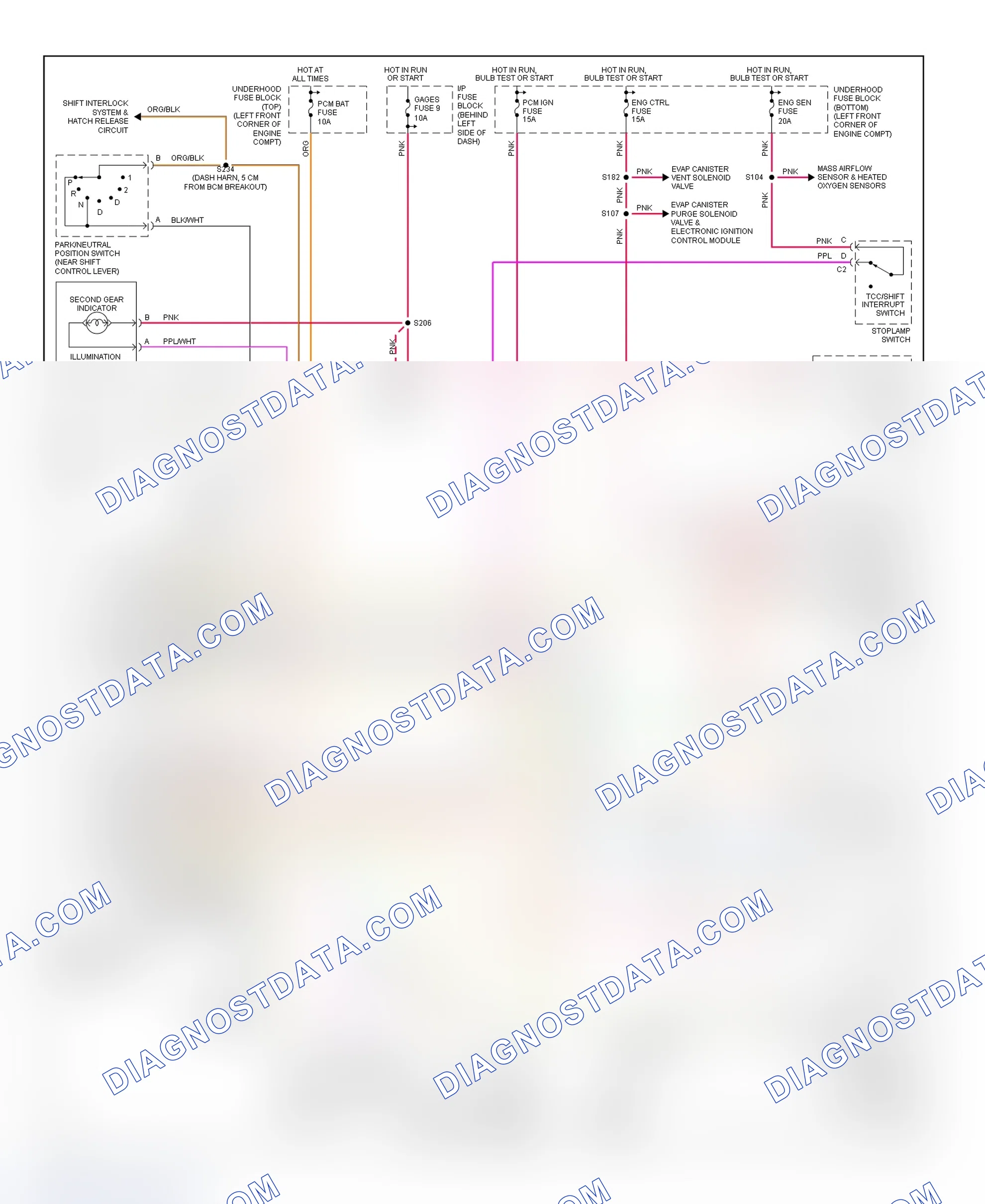 Scheme 475: Transmission Electronic Control System Wiring Diagram (2001-02 Camaro & Firebird - 3.8L)
