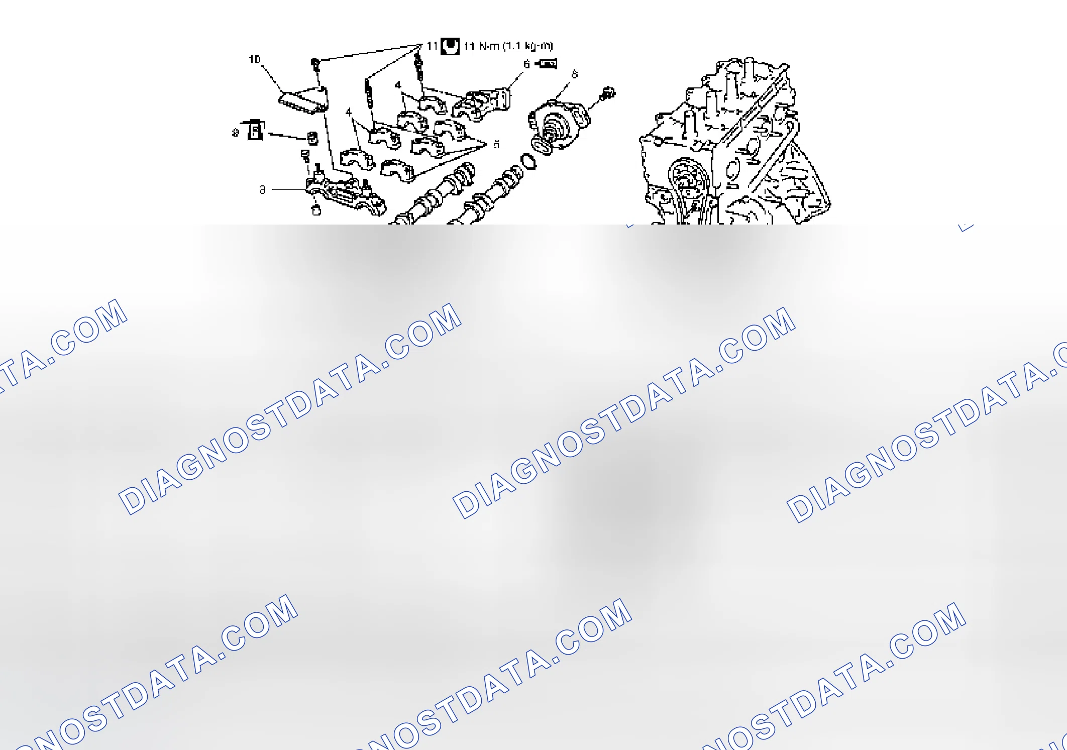 Scheme 149: Camshafts and Valve Lash Adjusters Components