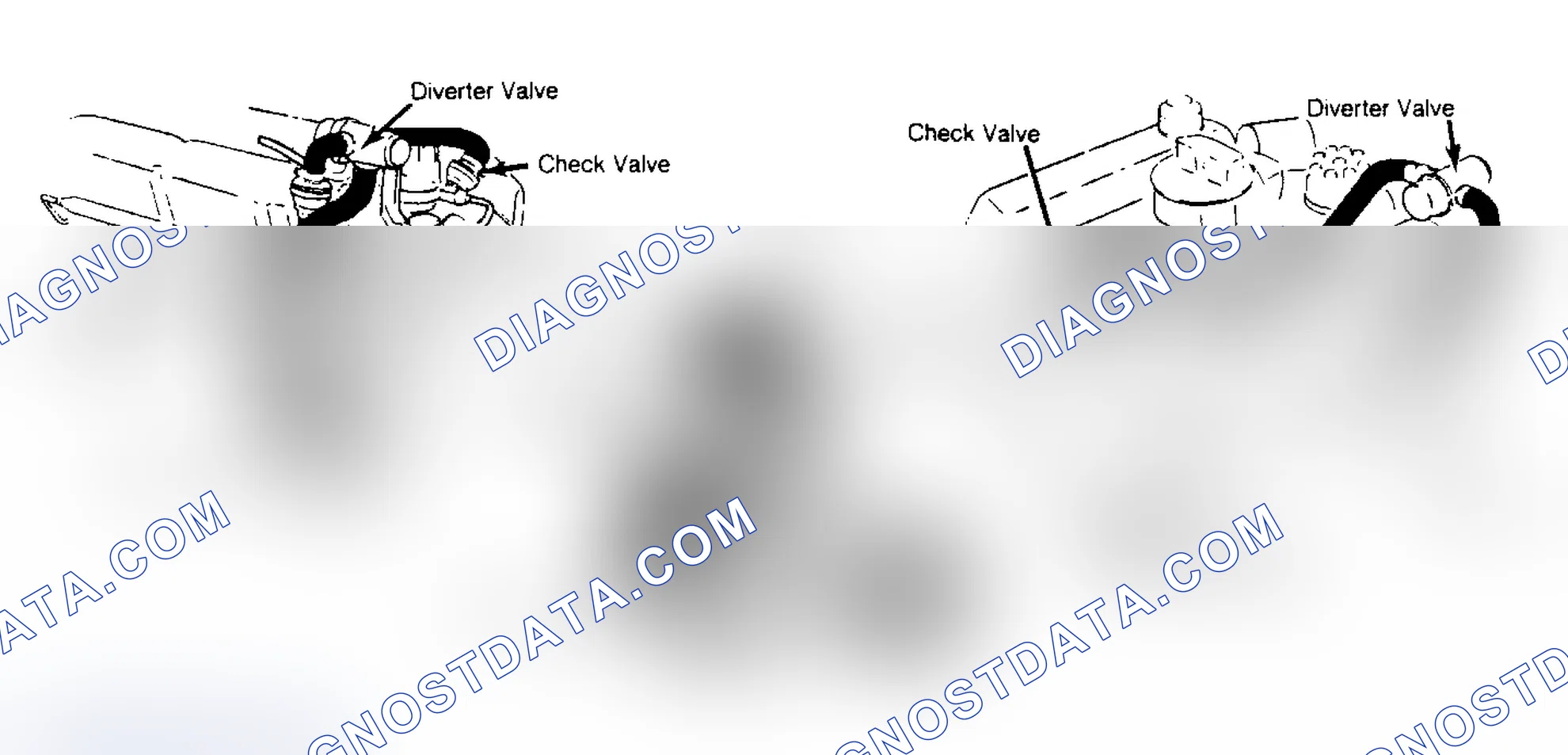 Fig. 3: Three Different Types of Air Injection Systems Used (V8 Engines) Air injection systems may vary according to equipment.