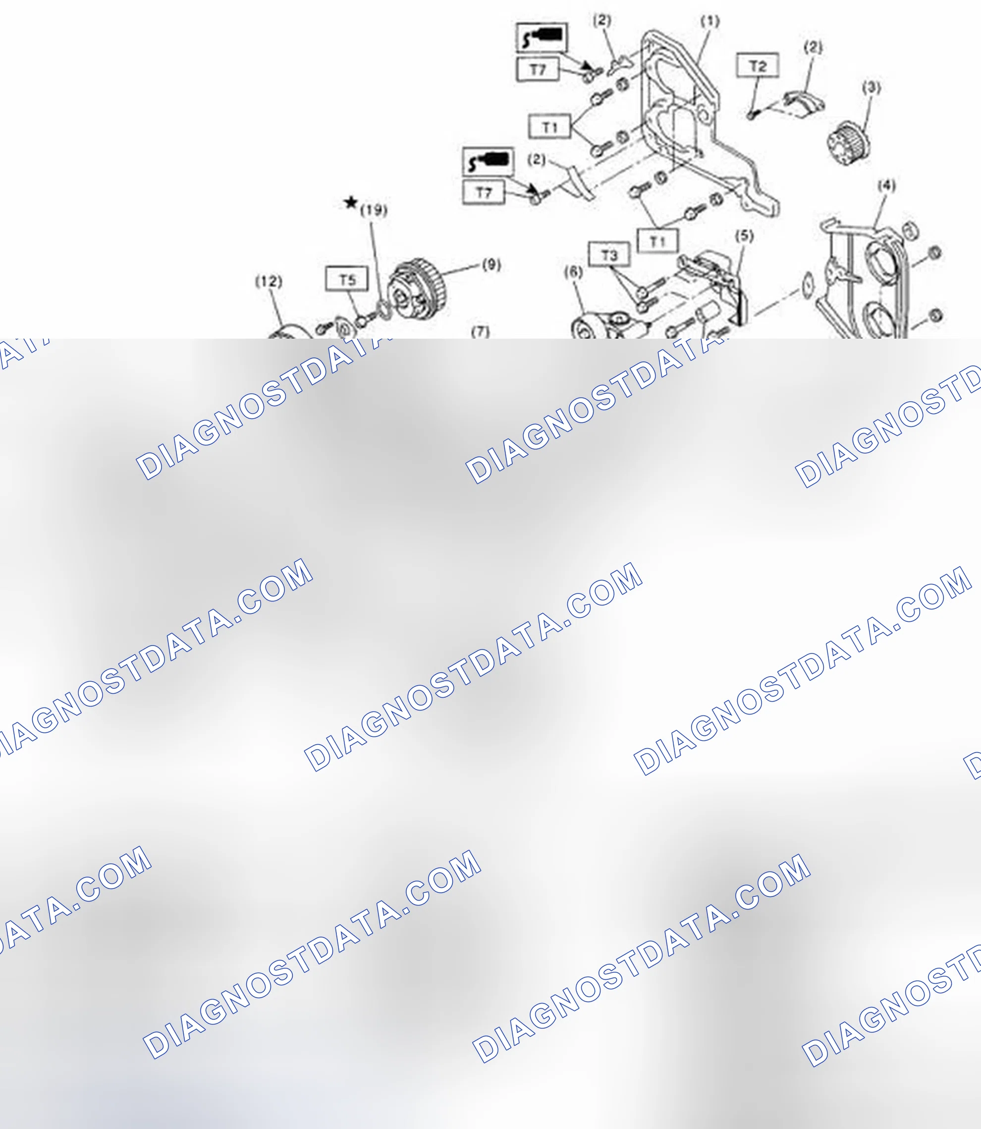 Scheme 275: Exploded View Of Timing Belt Components With Torque Specification