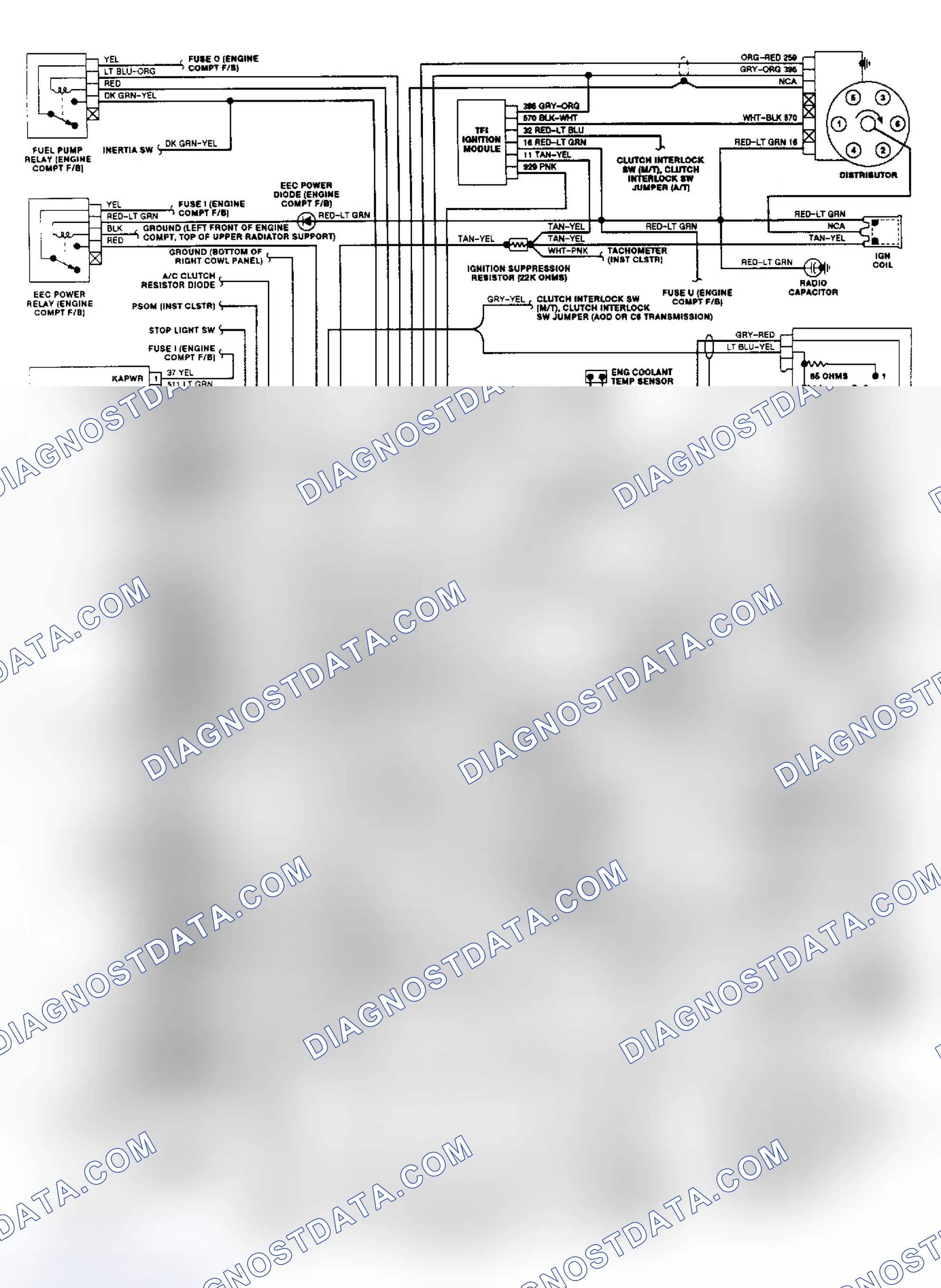 Scheme 7: Wiring Diagram (4.9L - Bronco & Pickup)