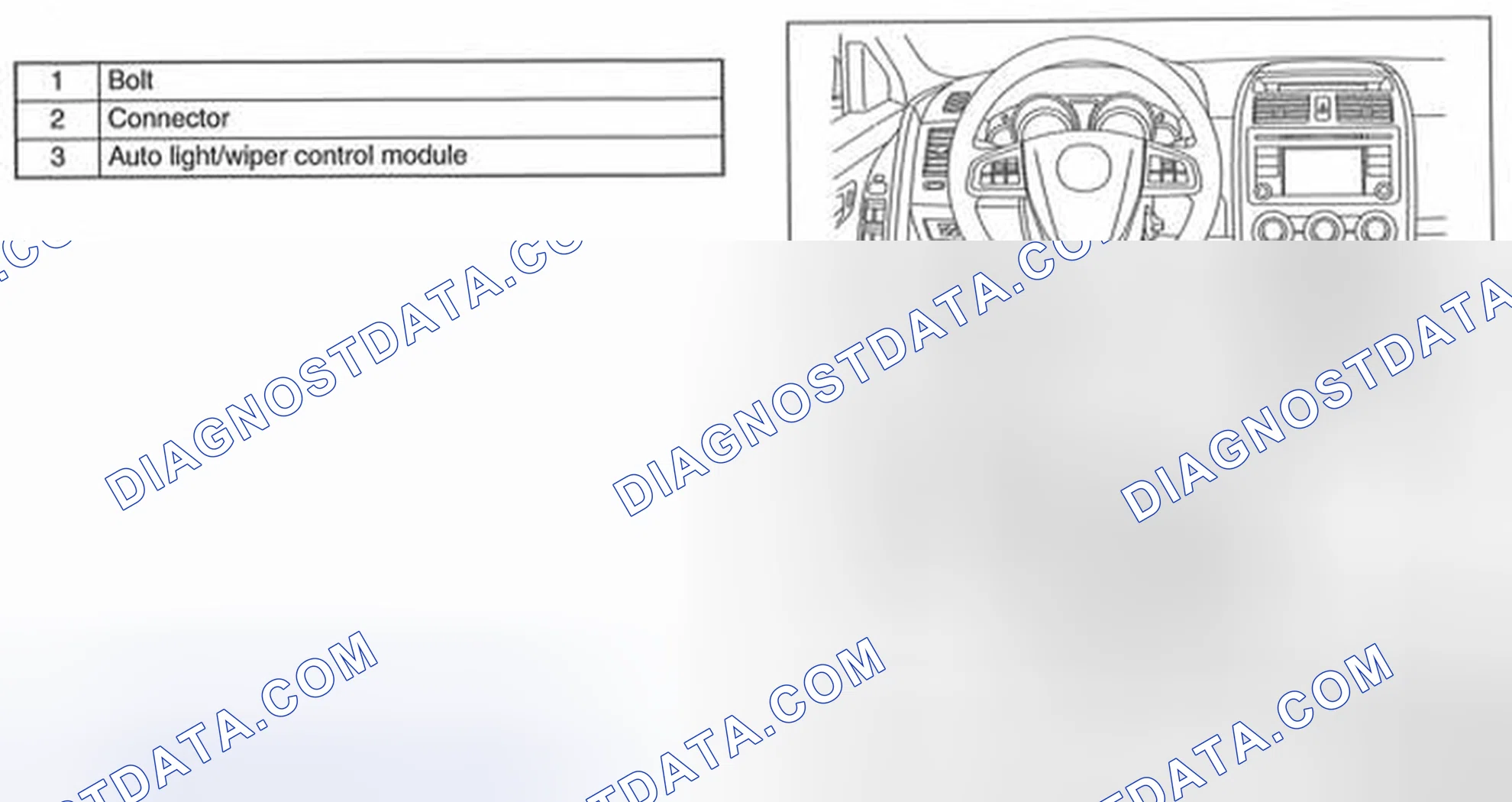 Scheme 52: AUTO LIGHT/WIPER CONTROL MODULE REMOVAL/INSTALLATION