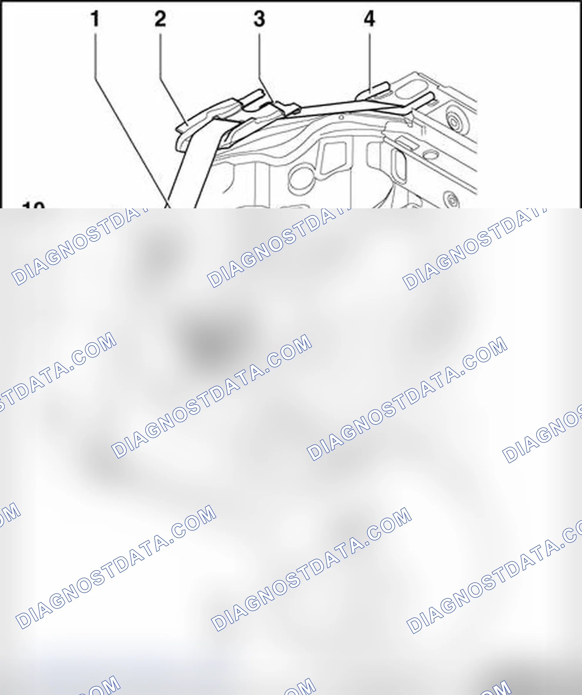 Scheme 45: Rear 3-point seat belt with belt tensioner, assembly overview