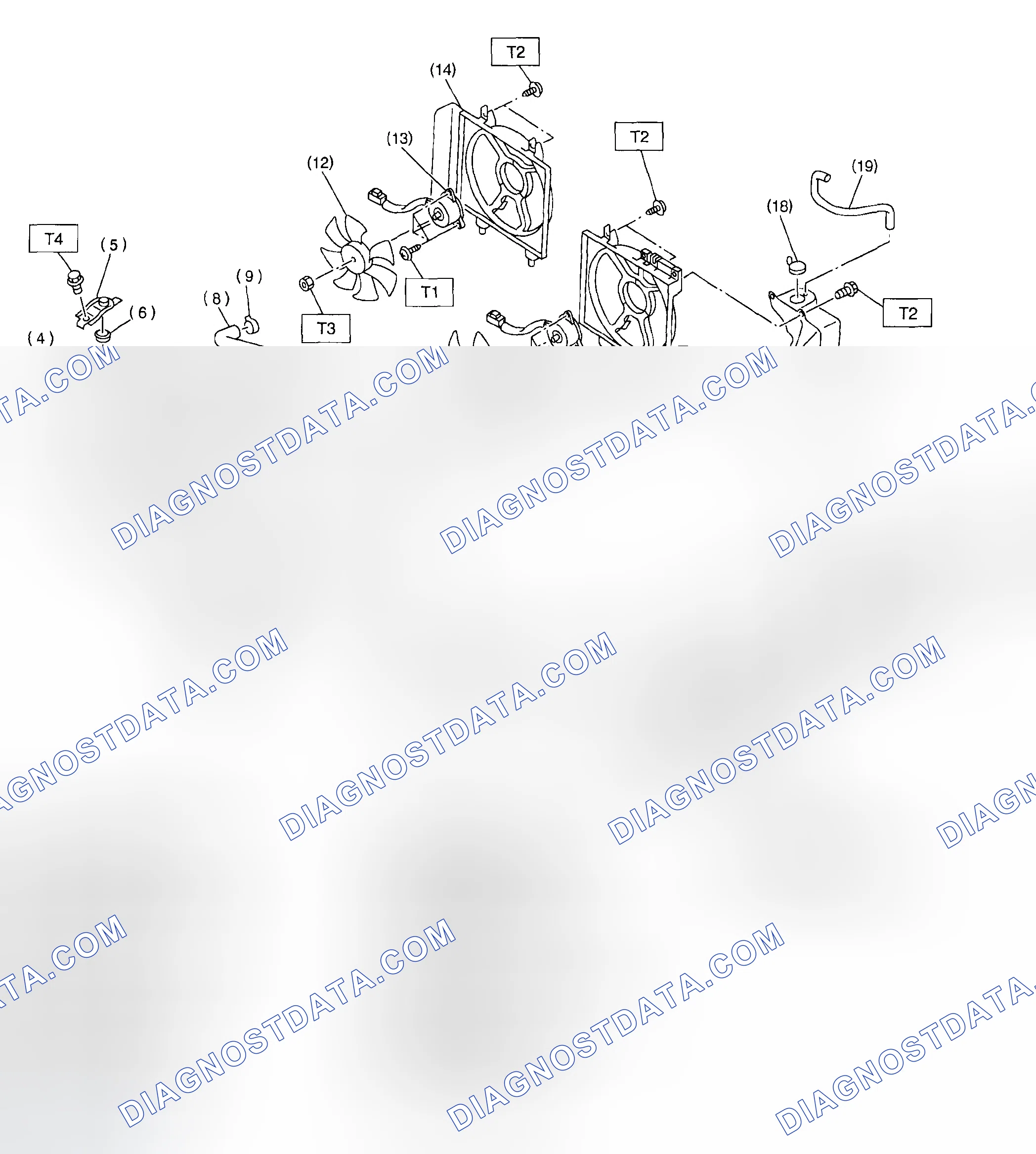Scheme 88: Exploded View Of Radiator & Radiator Fan