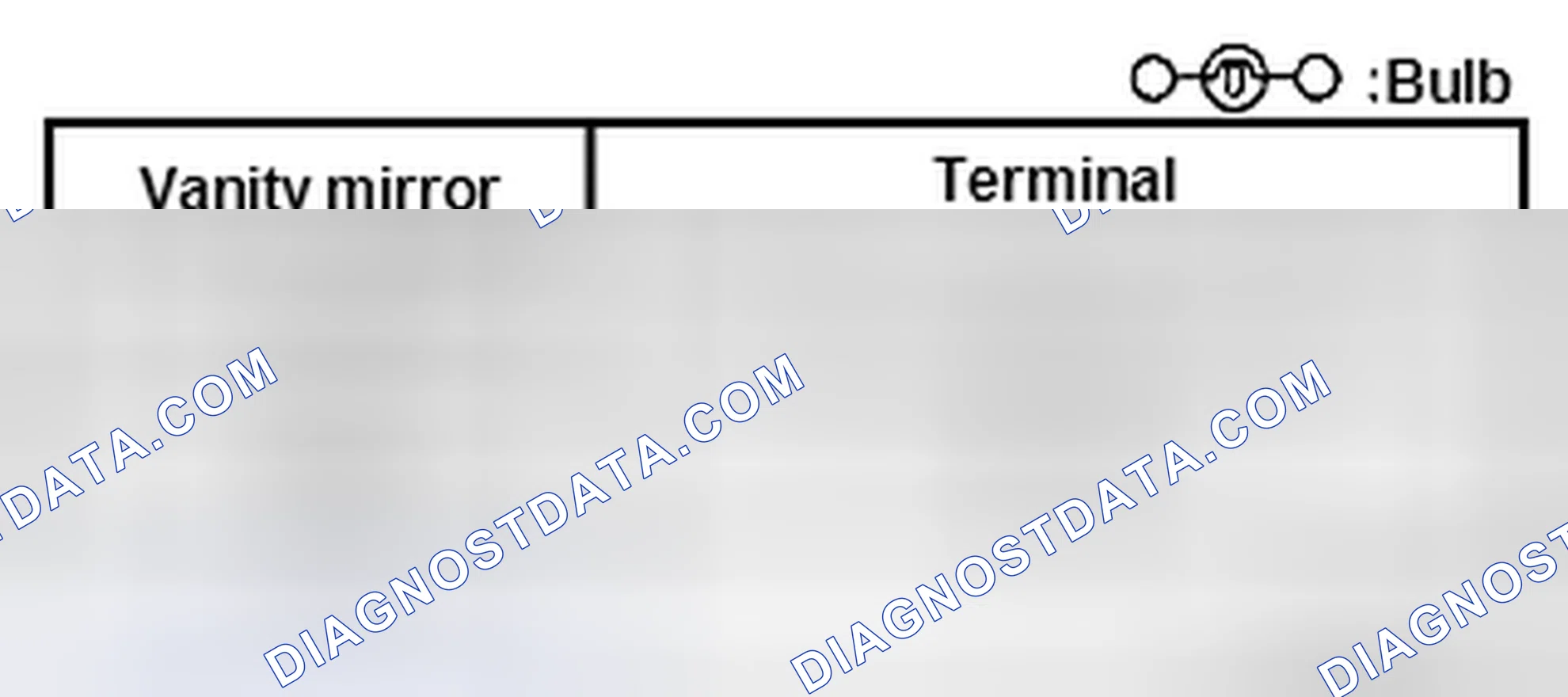 Scheme 87: VANITY MIRROR ILLUMINATION INSPECTION
