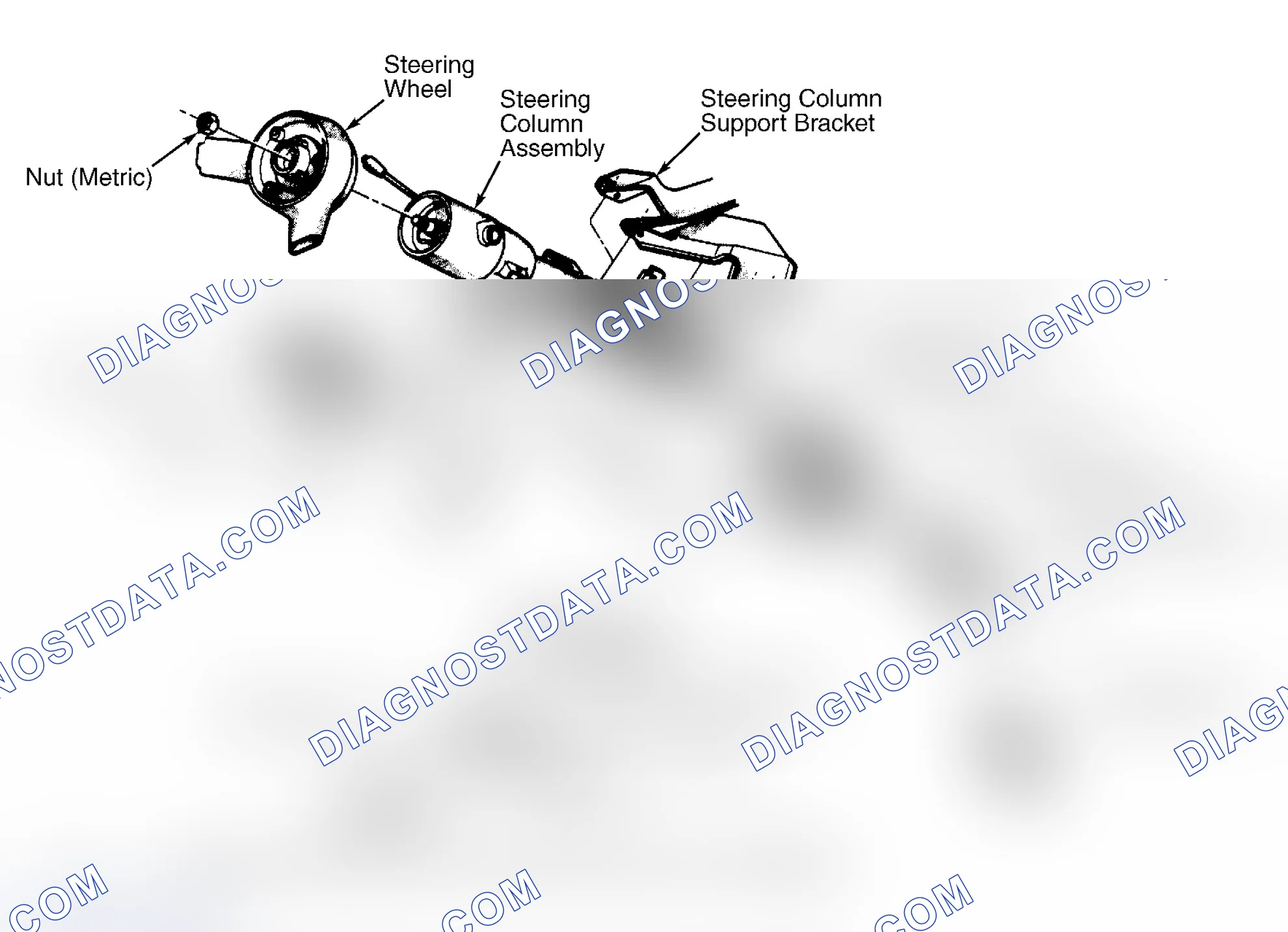 Fig. 1: Exploded View of Typical FWD Steering Column Major Assemblies