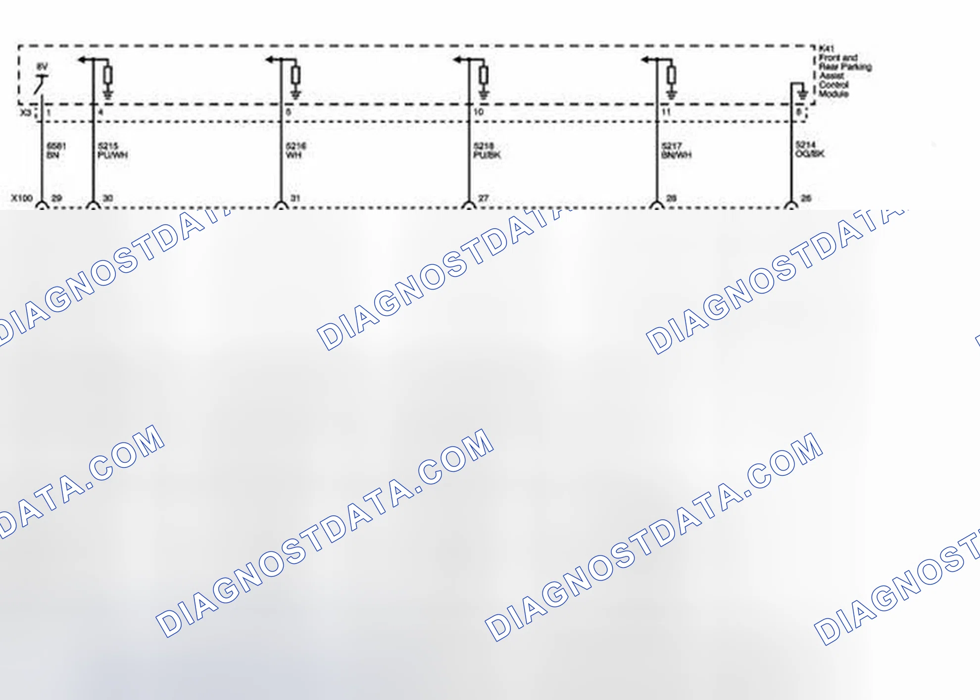 Scheme 18: Parking Assist Front Sensors (UD5)