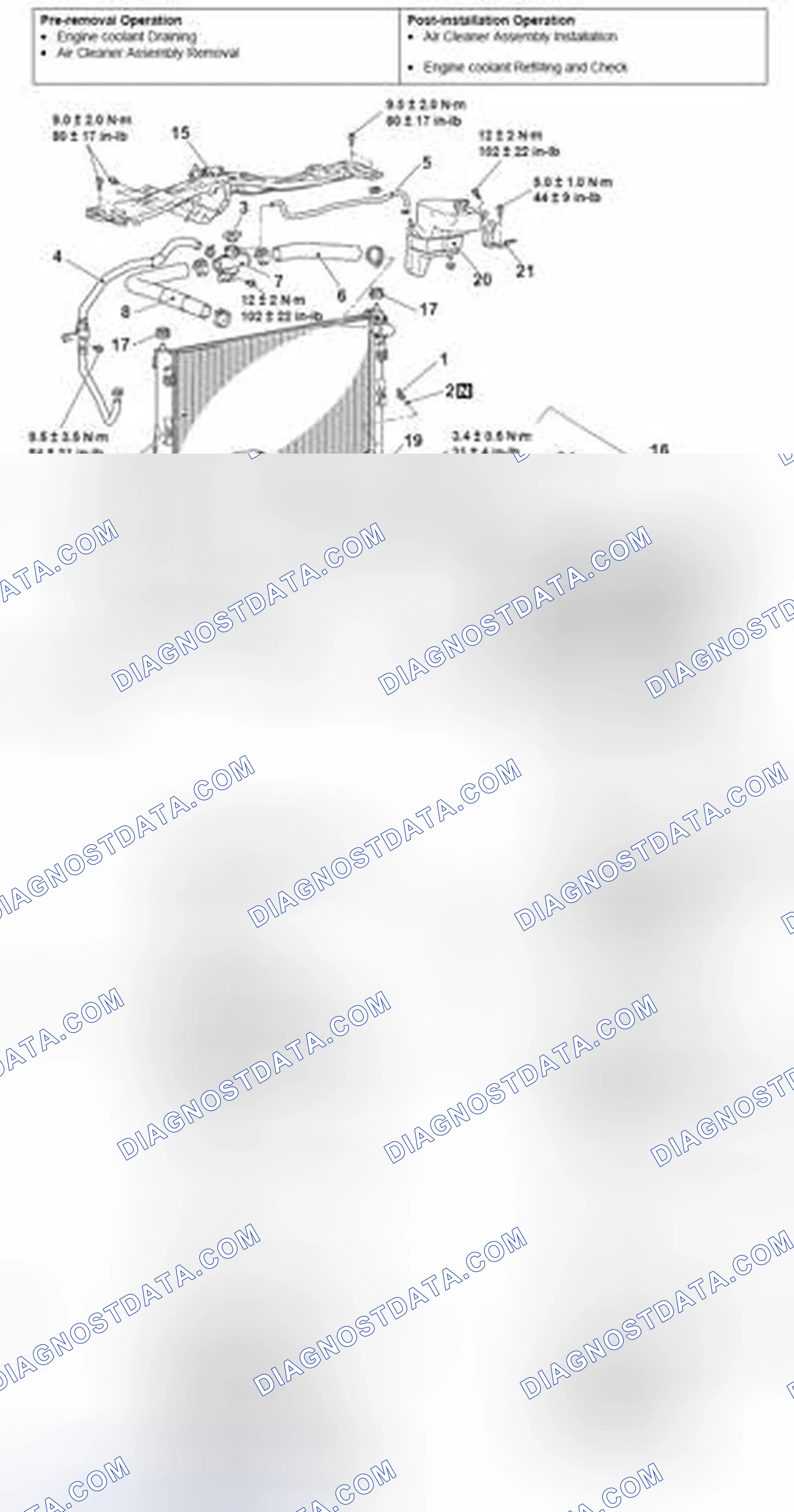 Scheme 59: REMOVAL AND INSTALLATION - 2.0L ENGINE NON-TURBO, 2.4L ENGINE