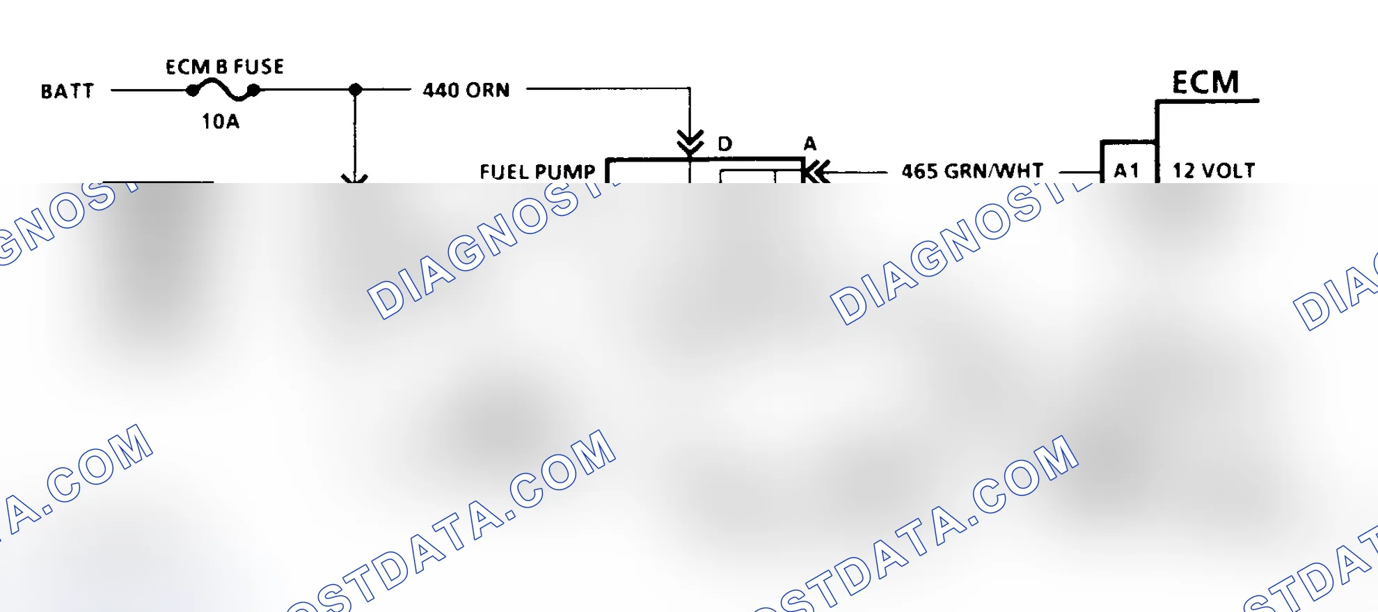 Scheme 136: Code 54 Schematic (Astro, Safari, S & T Series) Fuel Pump Circuit