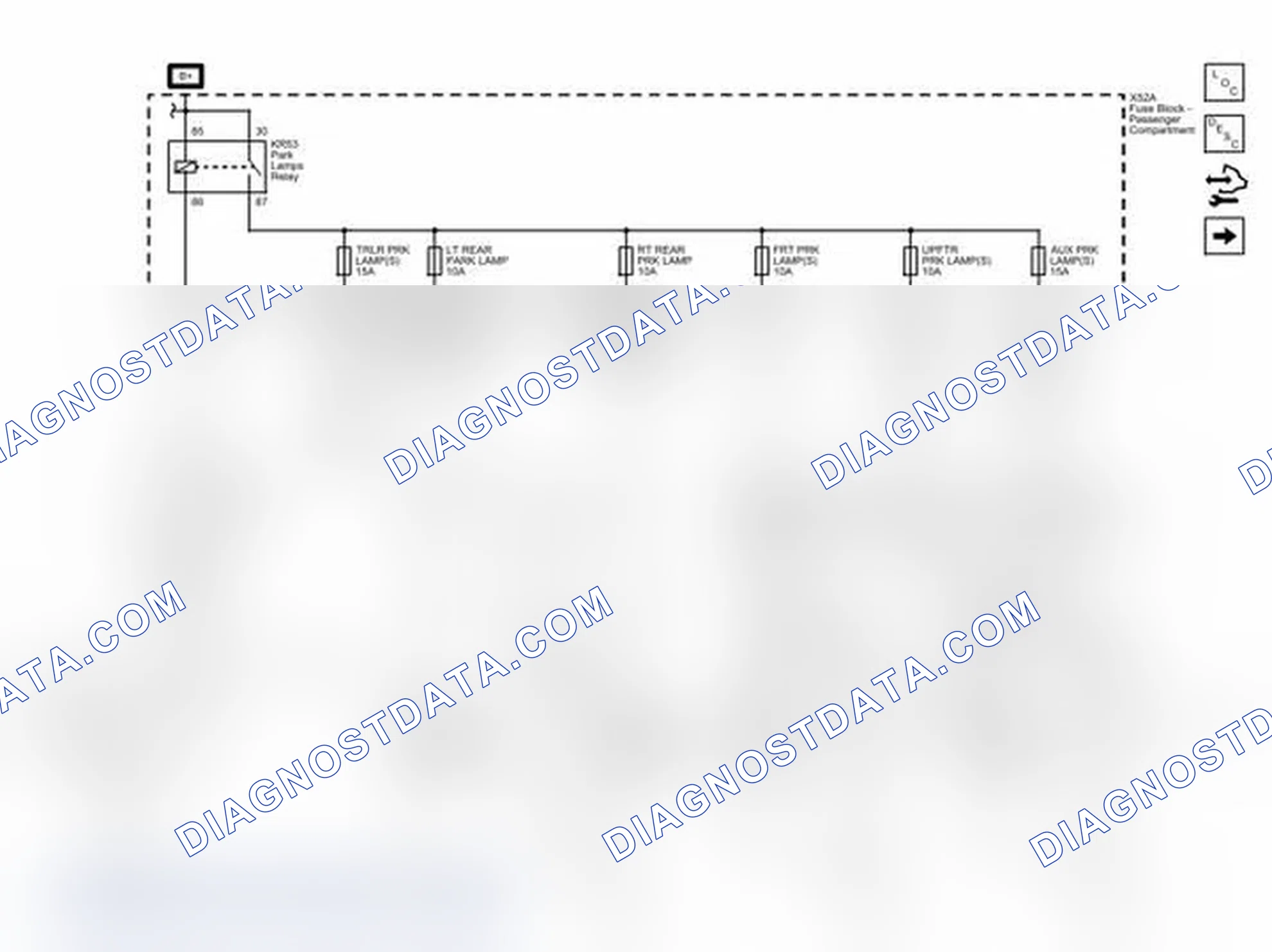 Scheme 4: Park Lamp Controls and Park Lamps Wiring Schematics