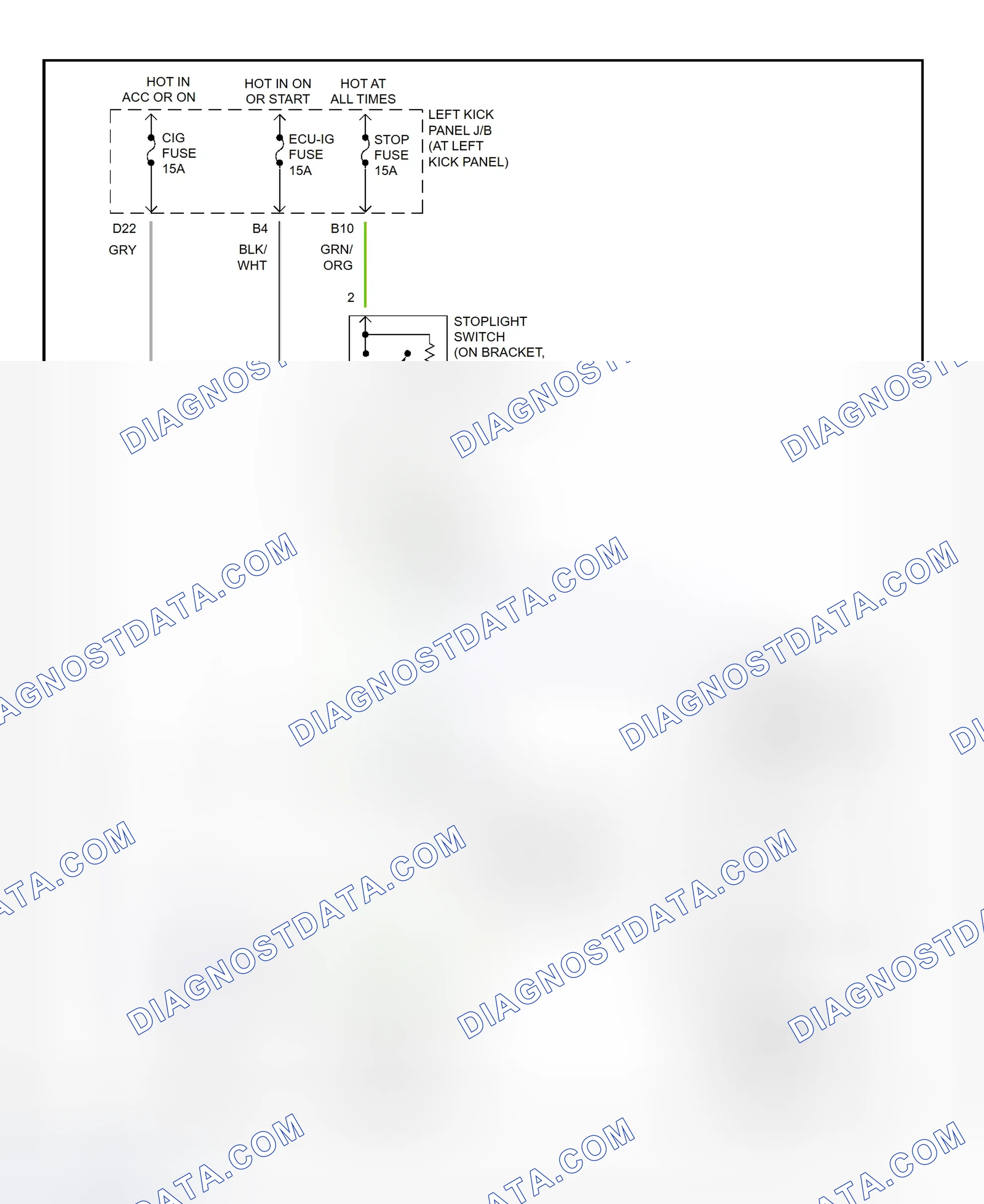 Scheme 349: Shift Interlock System Wiring Diagram (2001 - Toyota Land Cruiser)
