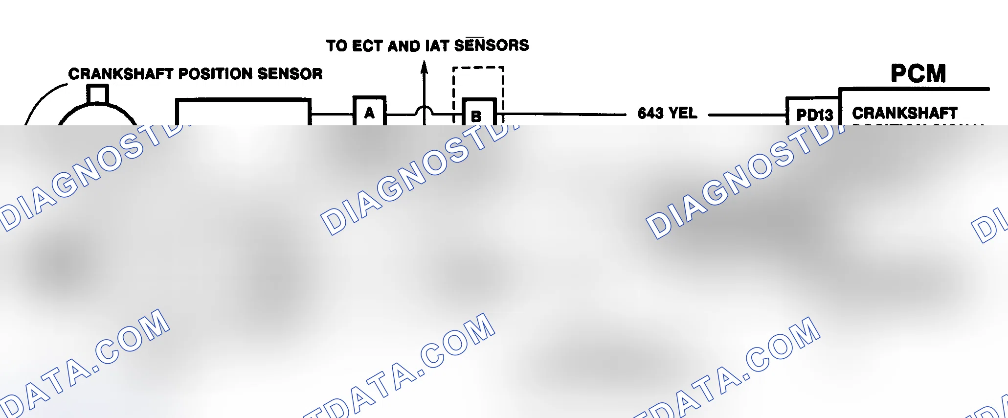 Scheme 131: DTC 19 Schematic (6.5L Diesel) Crankshaft Position Reference Error