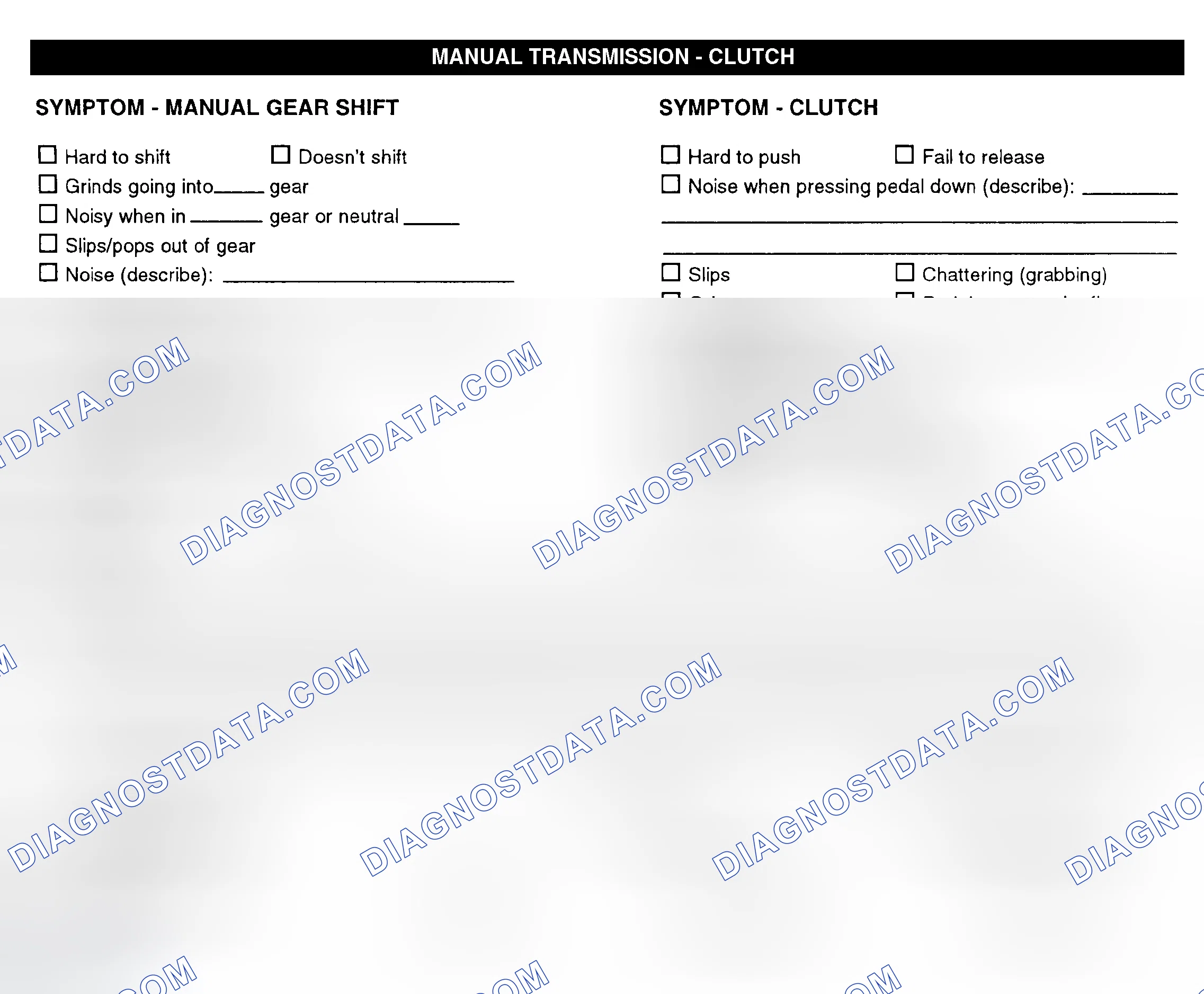 Scheme 10: Manual Transmission & Clutch