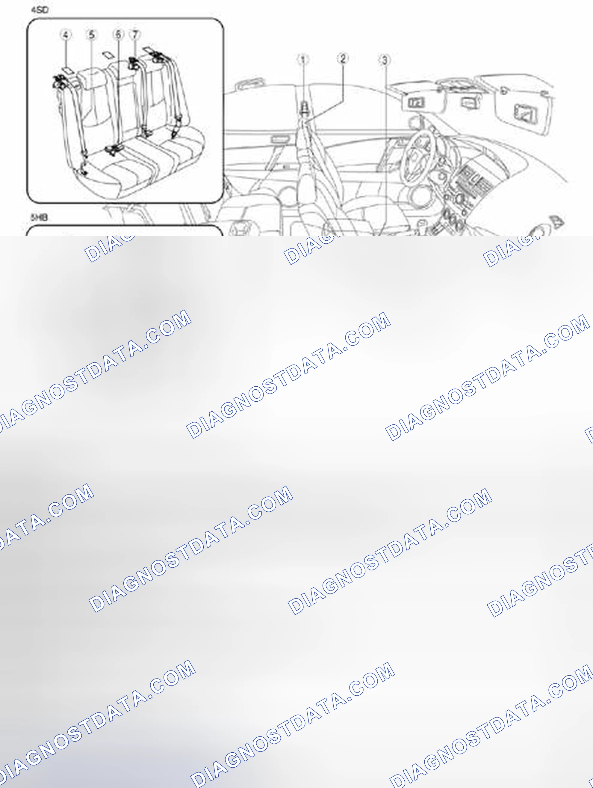 Scheme 1: Locating Seat Belt Components