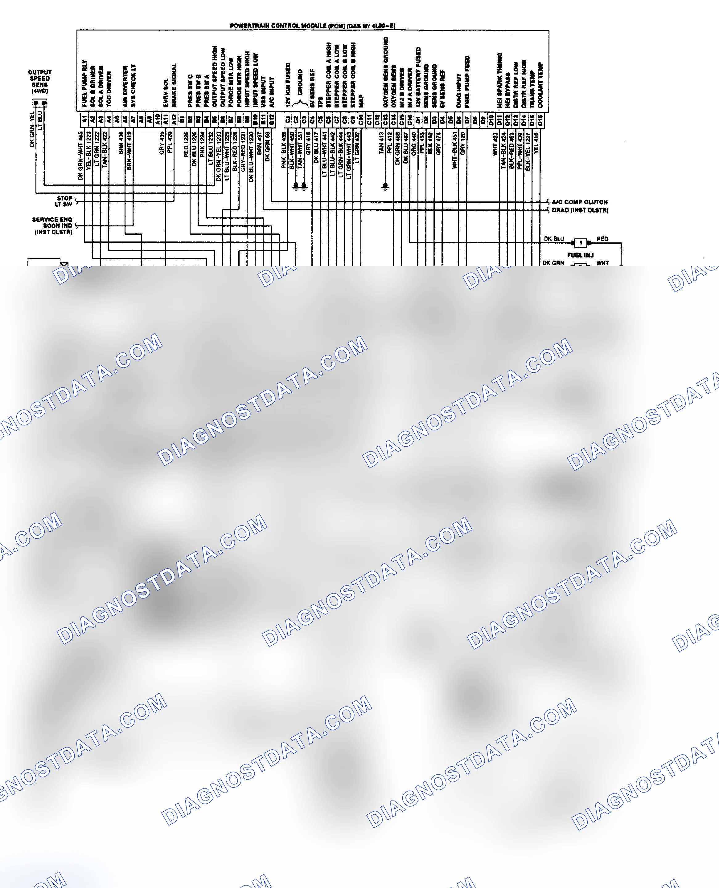 Scheme 5: Wiring Diagram ("C/K" Series 4.3/5.7/7.4L w/ 4L80-E Trans.)