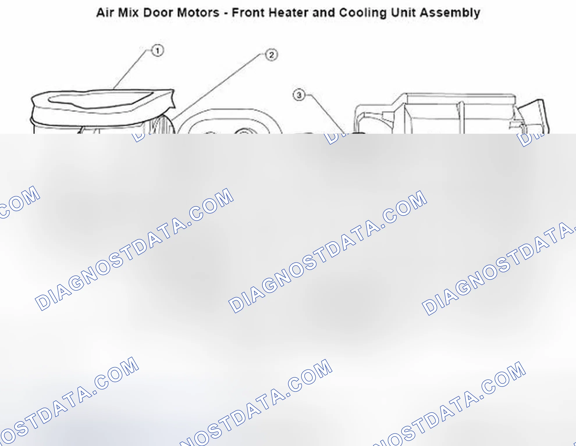 Scheme 89: Identifying Air Mix Door Motors Components (Front Heater And Cooling Unit Assembly)