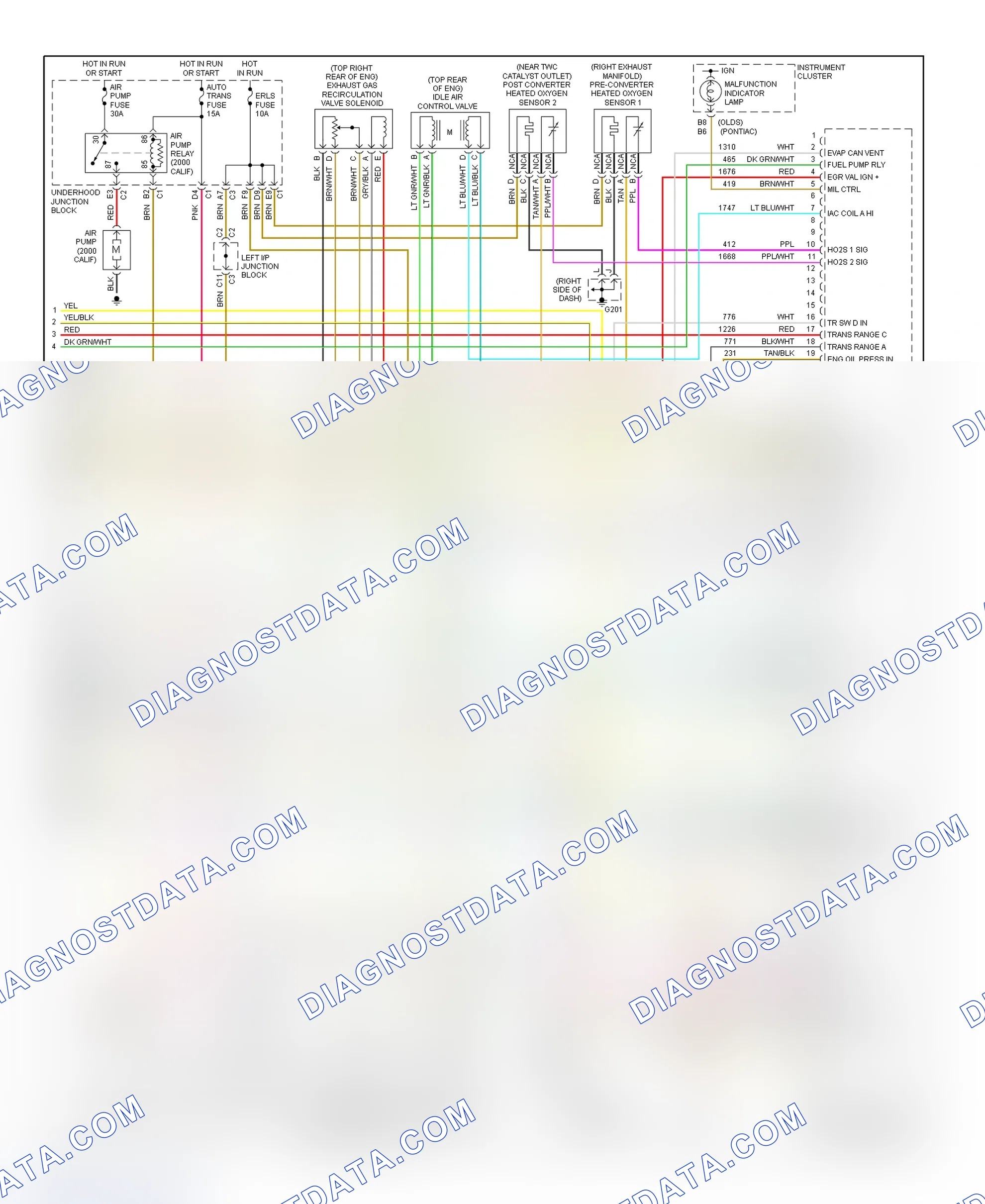 Scheme 6: PCM Wiring Diagram (Alero & Grand Am - 3.4L - 3 Of 3)