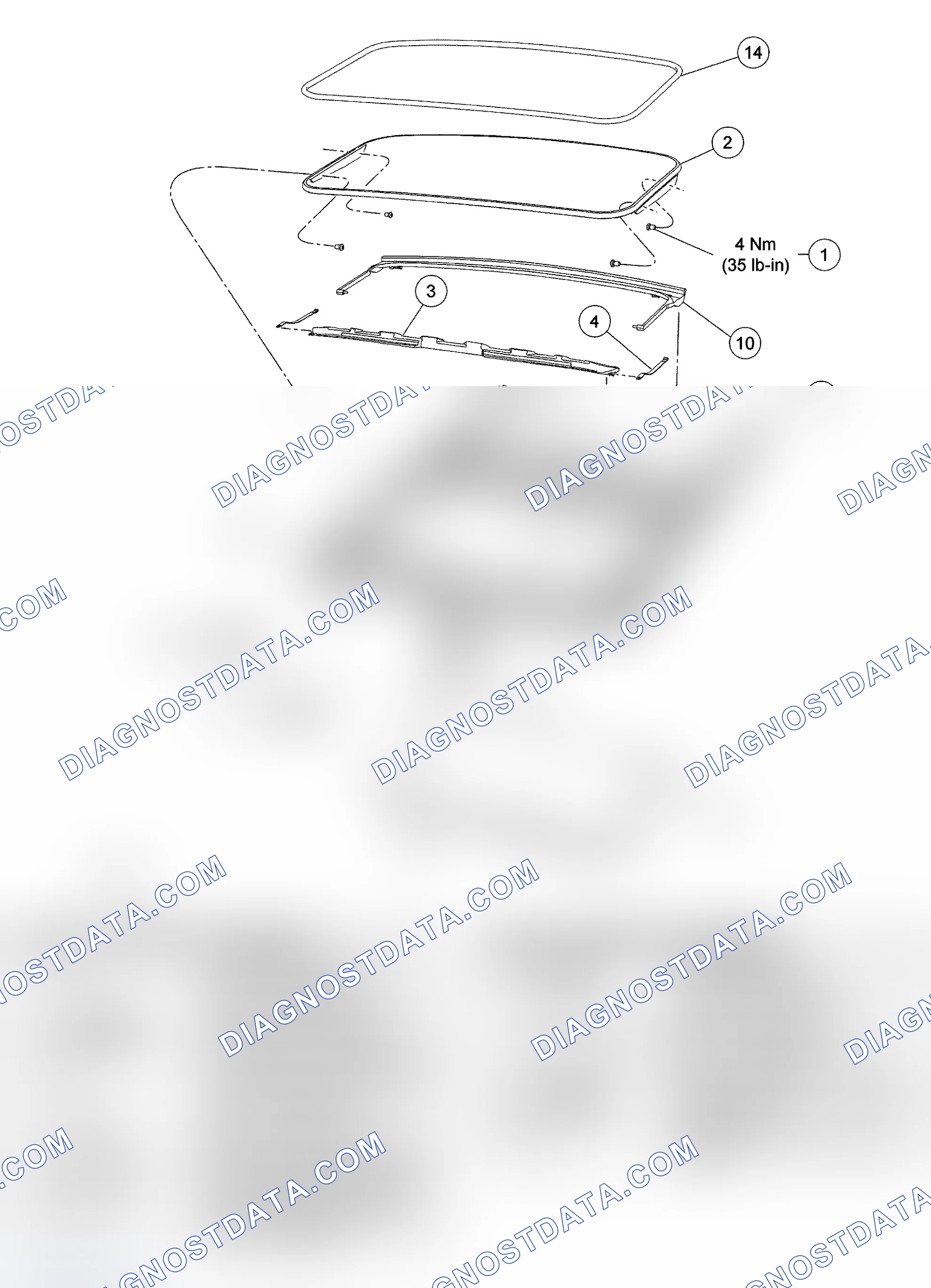 Scheme 15: Roof Opening Panel - Exploded View