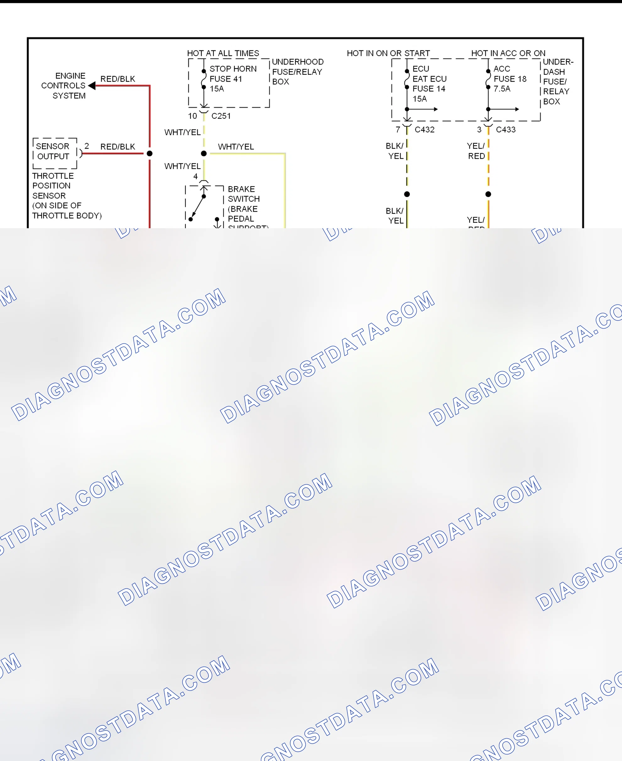 Scheme 65: Shift & Key Interlock System Wiring Schematic (1997-98 Honda Prelude)