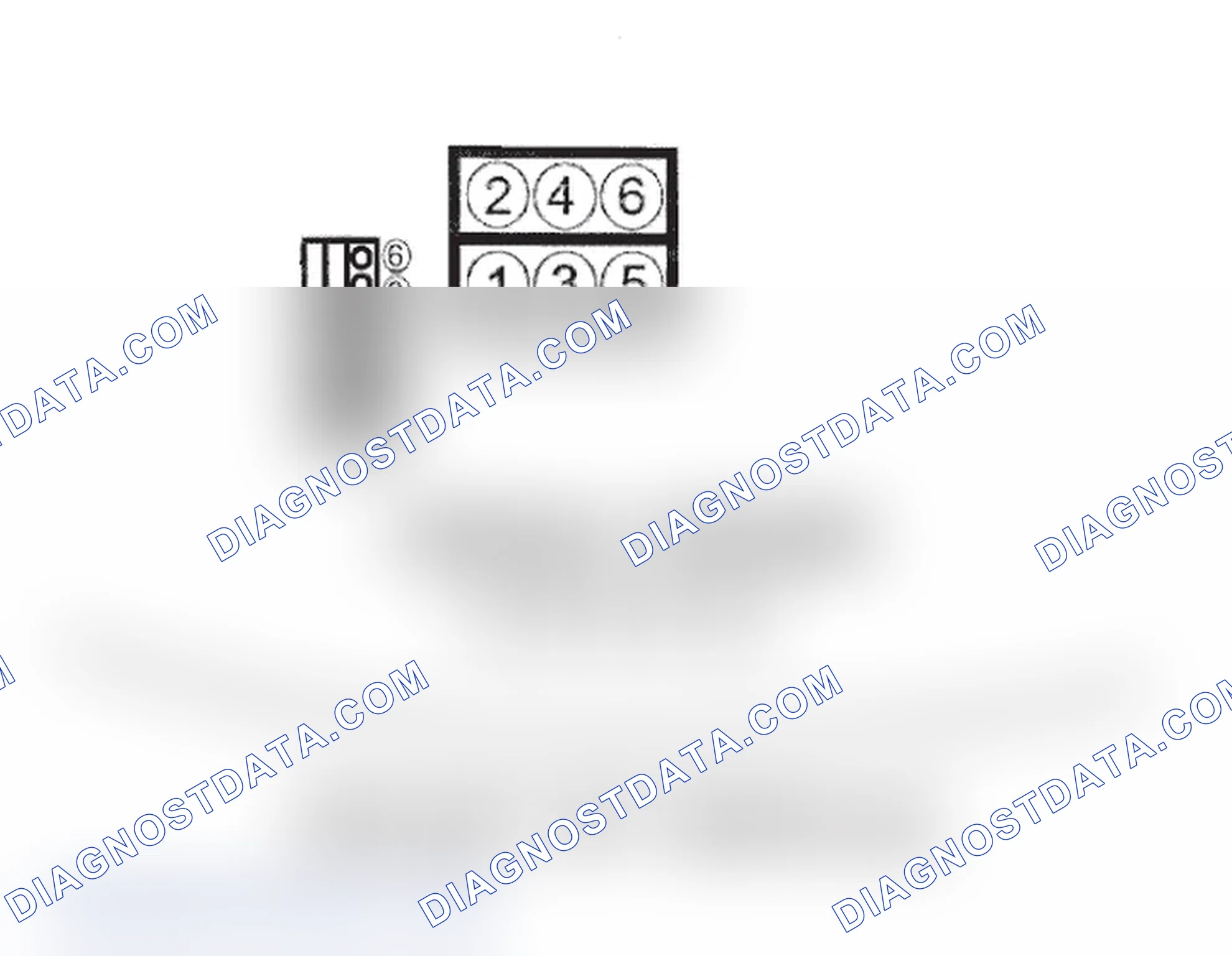 Scheme 4: 3.8L (VIN L) Firing Order & Timing Marks (Type II Ignition)