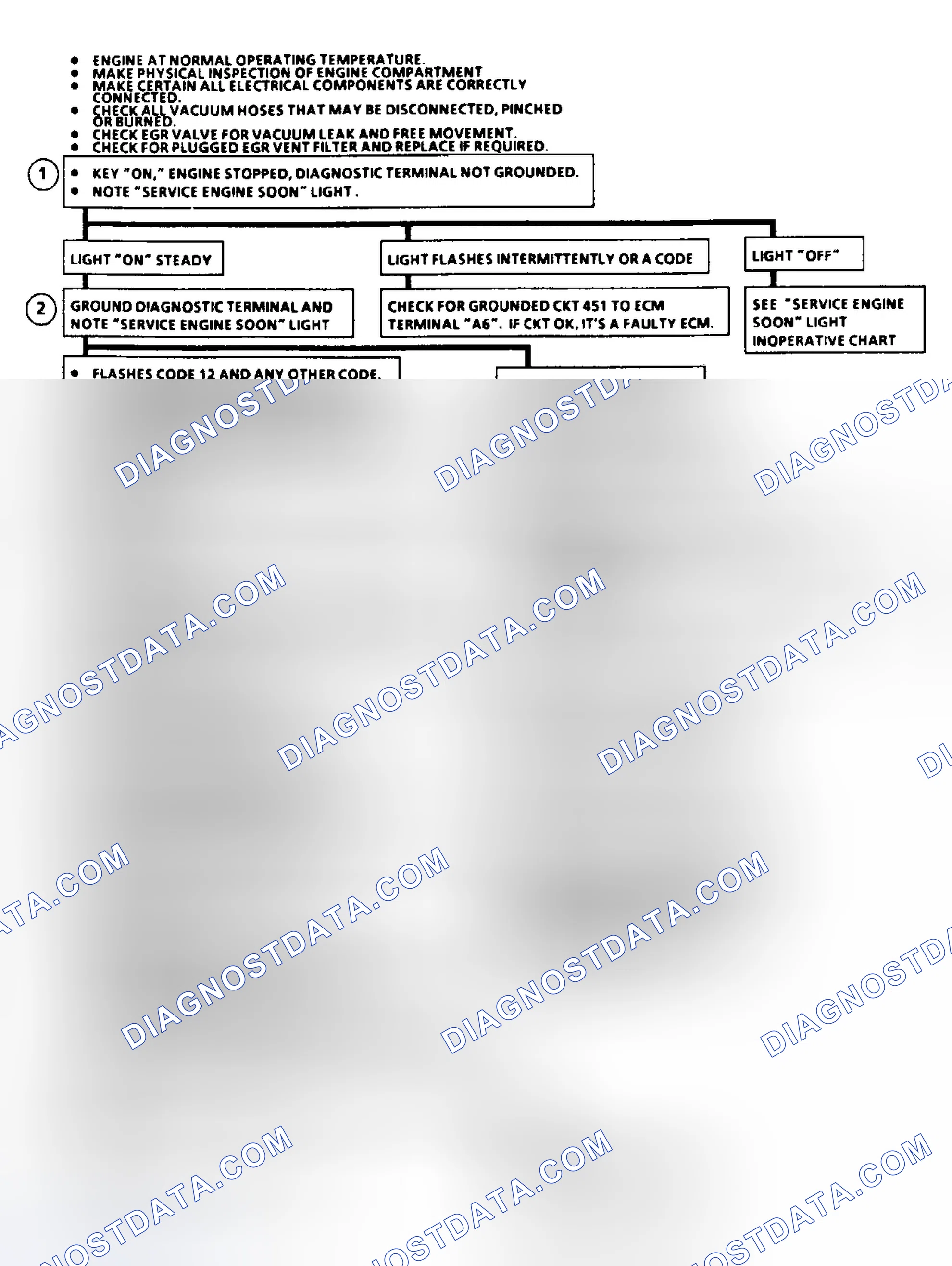 Scheme 30: Diagnostic Circuit Check Flow Chart