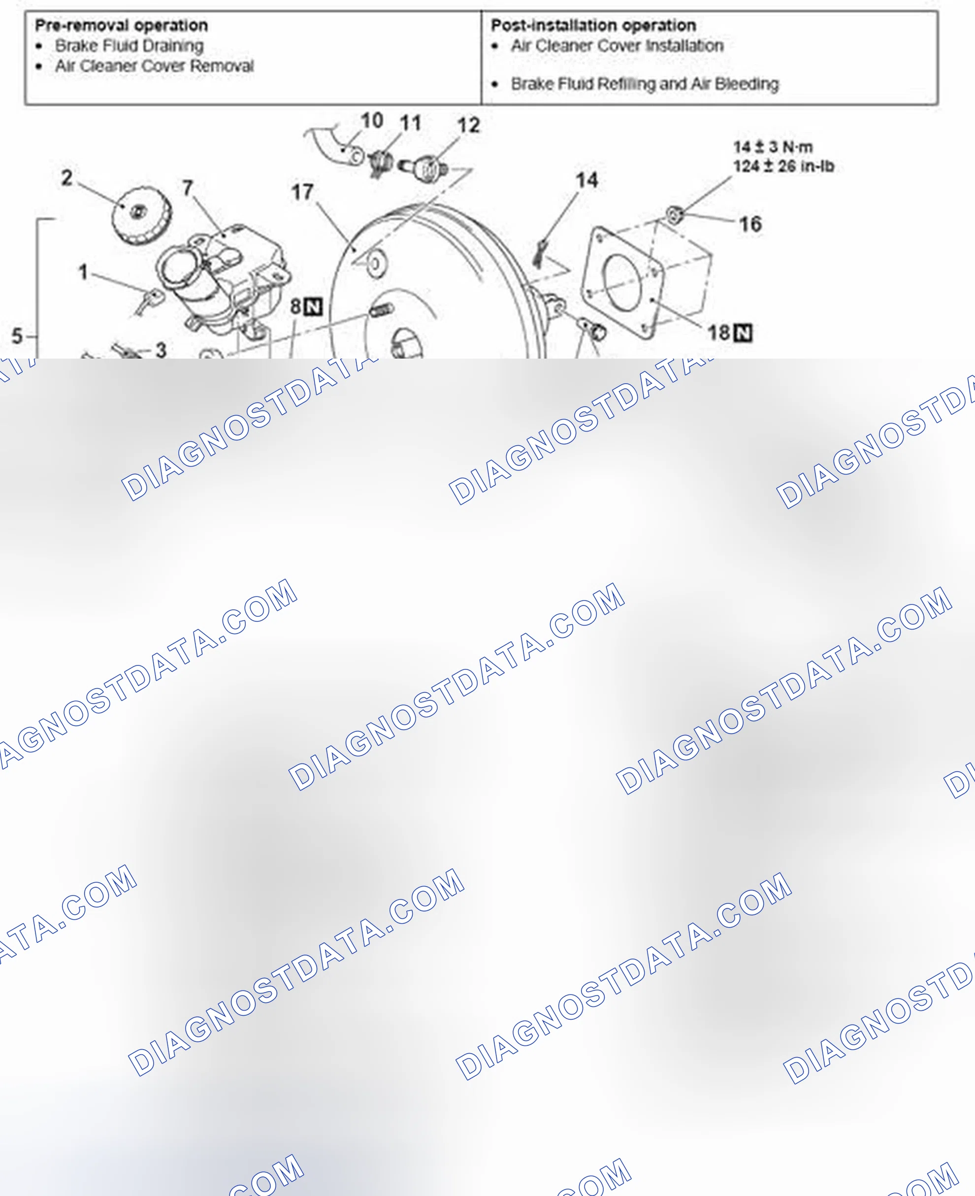 Scheme 44: MASTER CYLINDER AND BRAKE BOOSTER