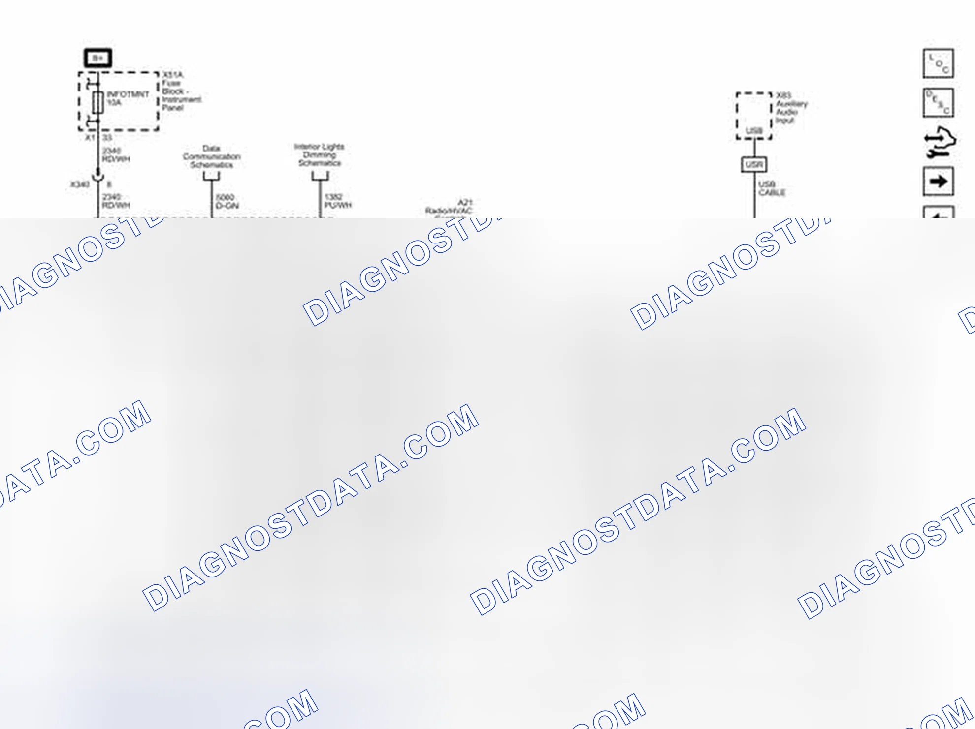 Scheme 9: Rear Audio Controls, Lighting, Data Communication and Infrared Module