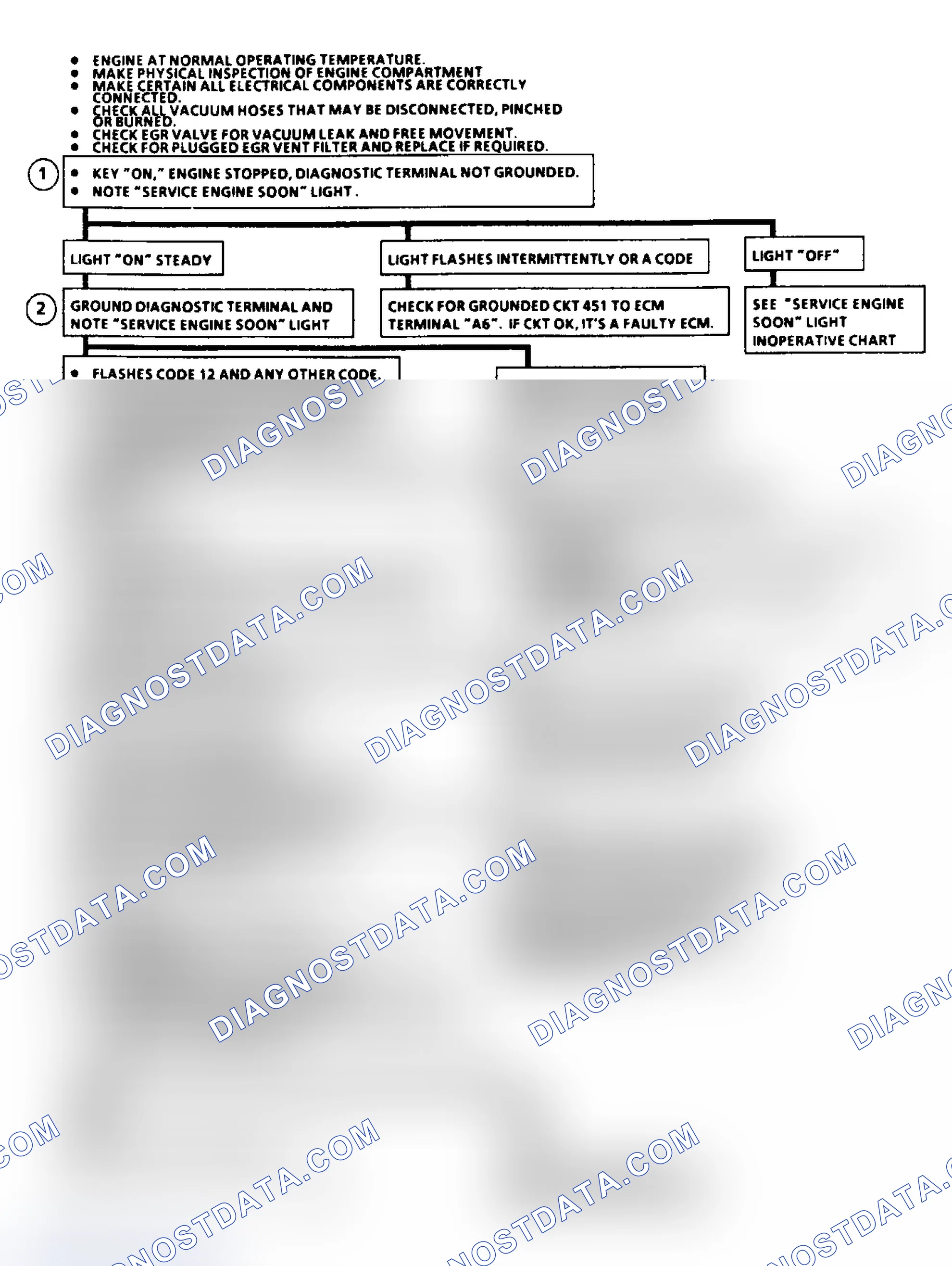 Scheme 30: Diagnostic Circuit Check Flow Chart