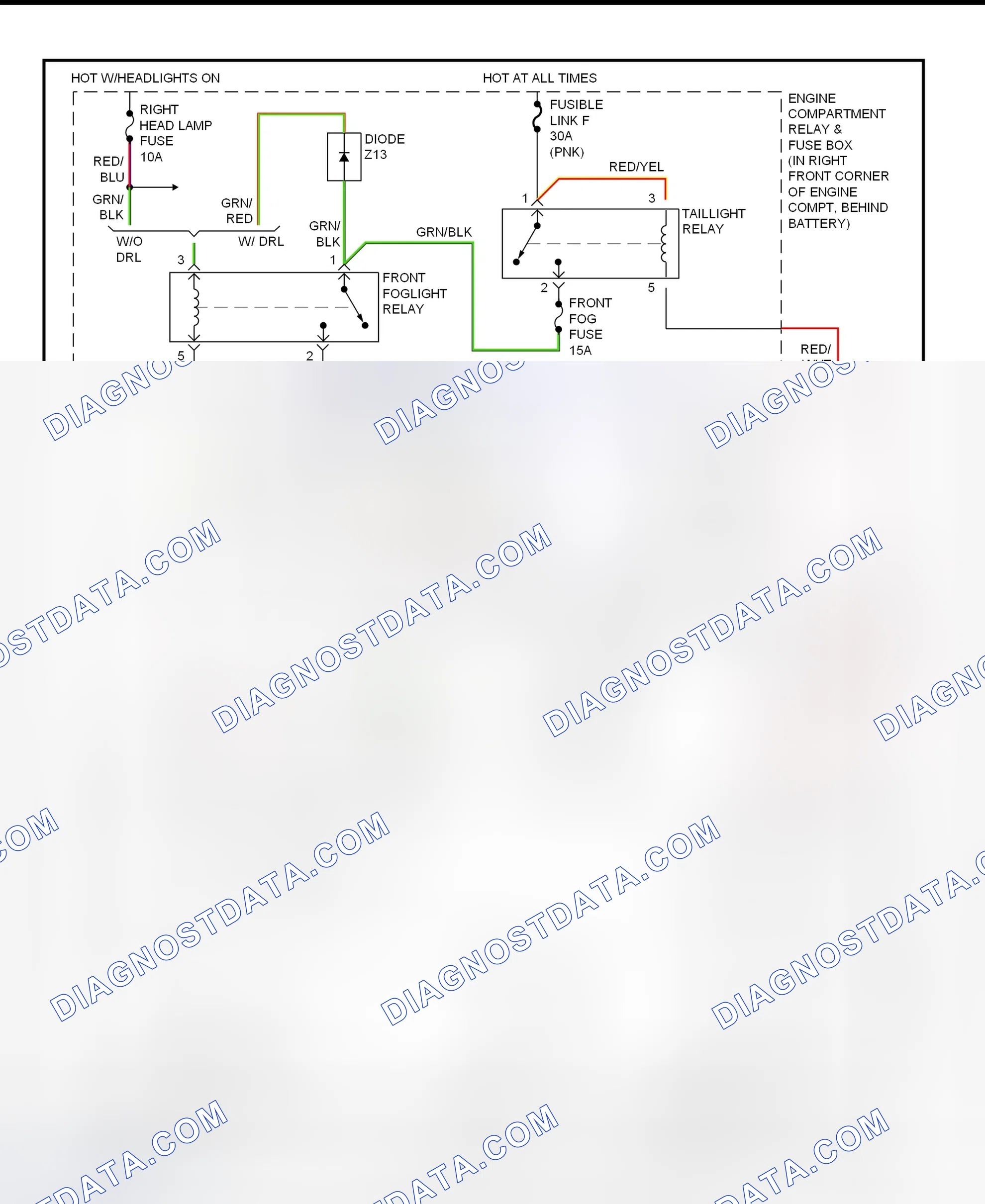 Scheme 3: Fog Light System Wiring Diagram (Elantra)