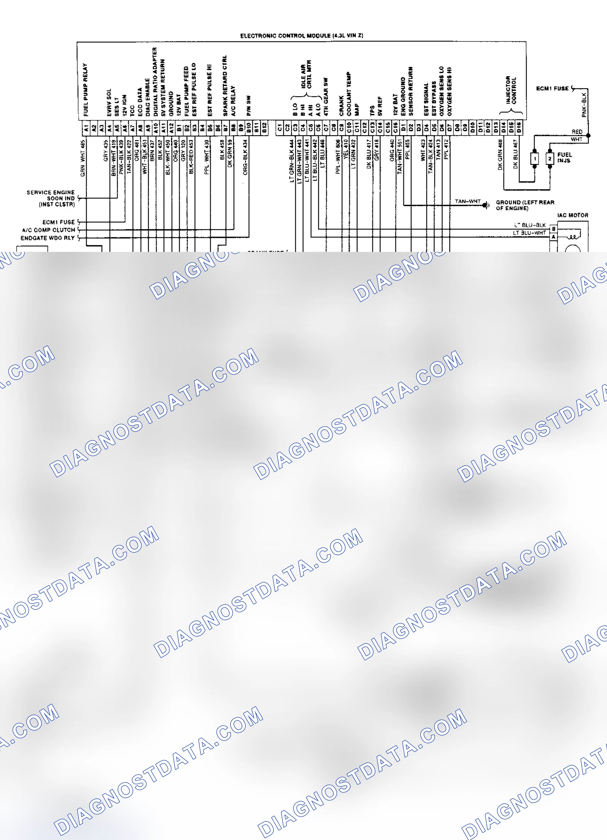 Scheme 4: Wiring Diagram (Bravada 4.3L TBI)