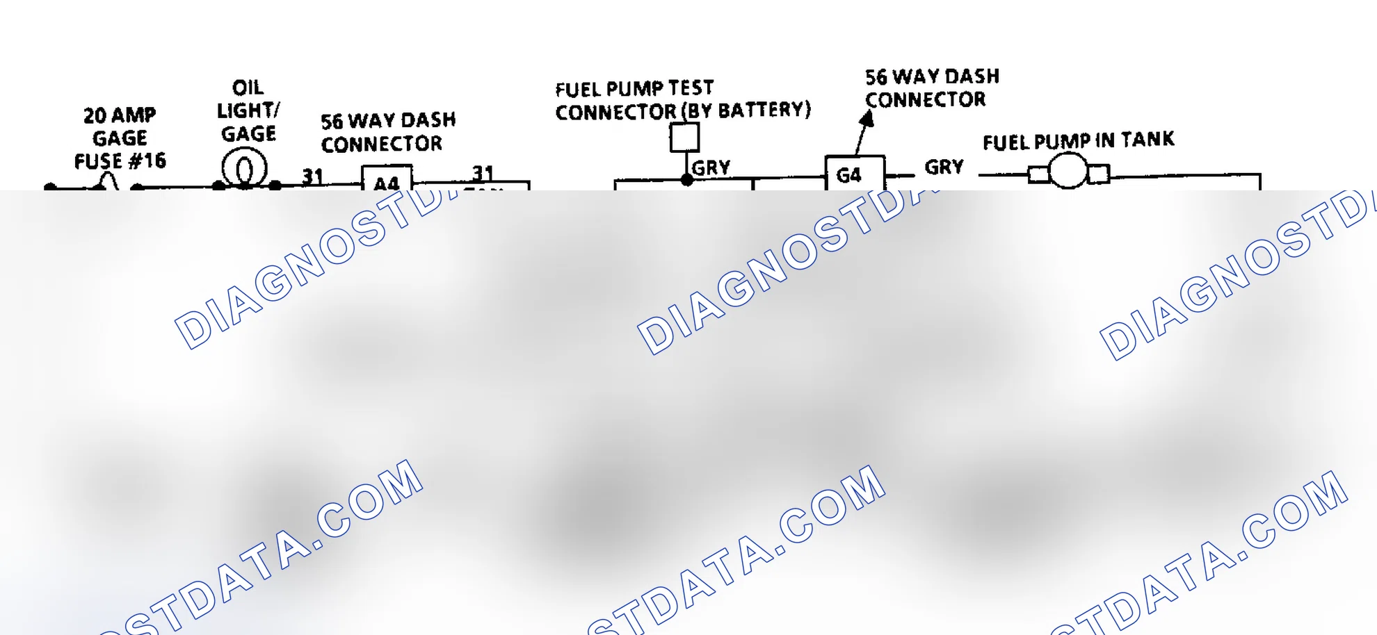 Scheme 229: Chart A5 Schematic, Fuel System Elect. Test (3.8L w/Standard Instrument Cluster)