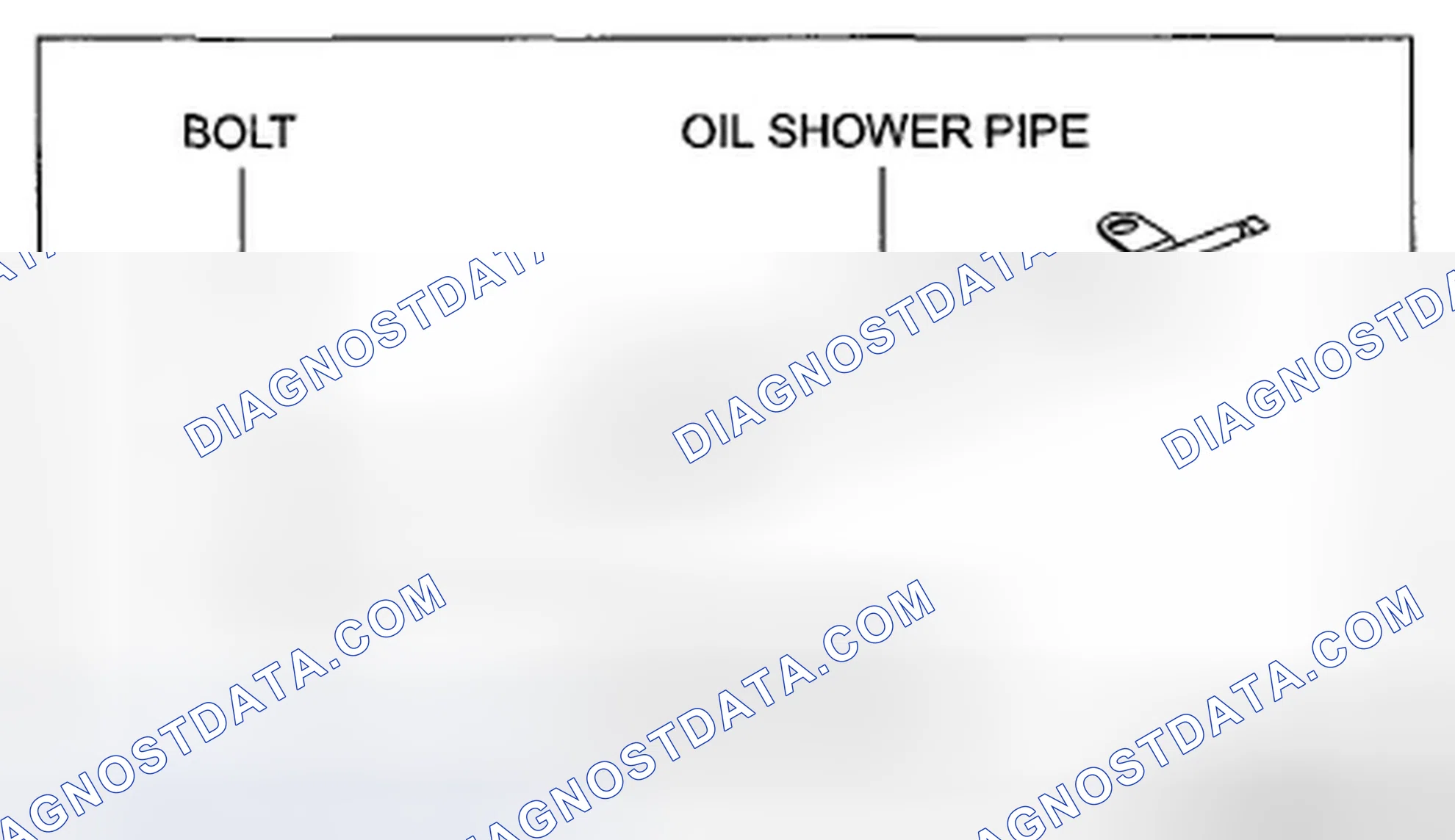 Scheme 293: Identifying Oil Shower Pipe, Connector Seat And Mounting Bolts
