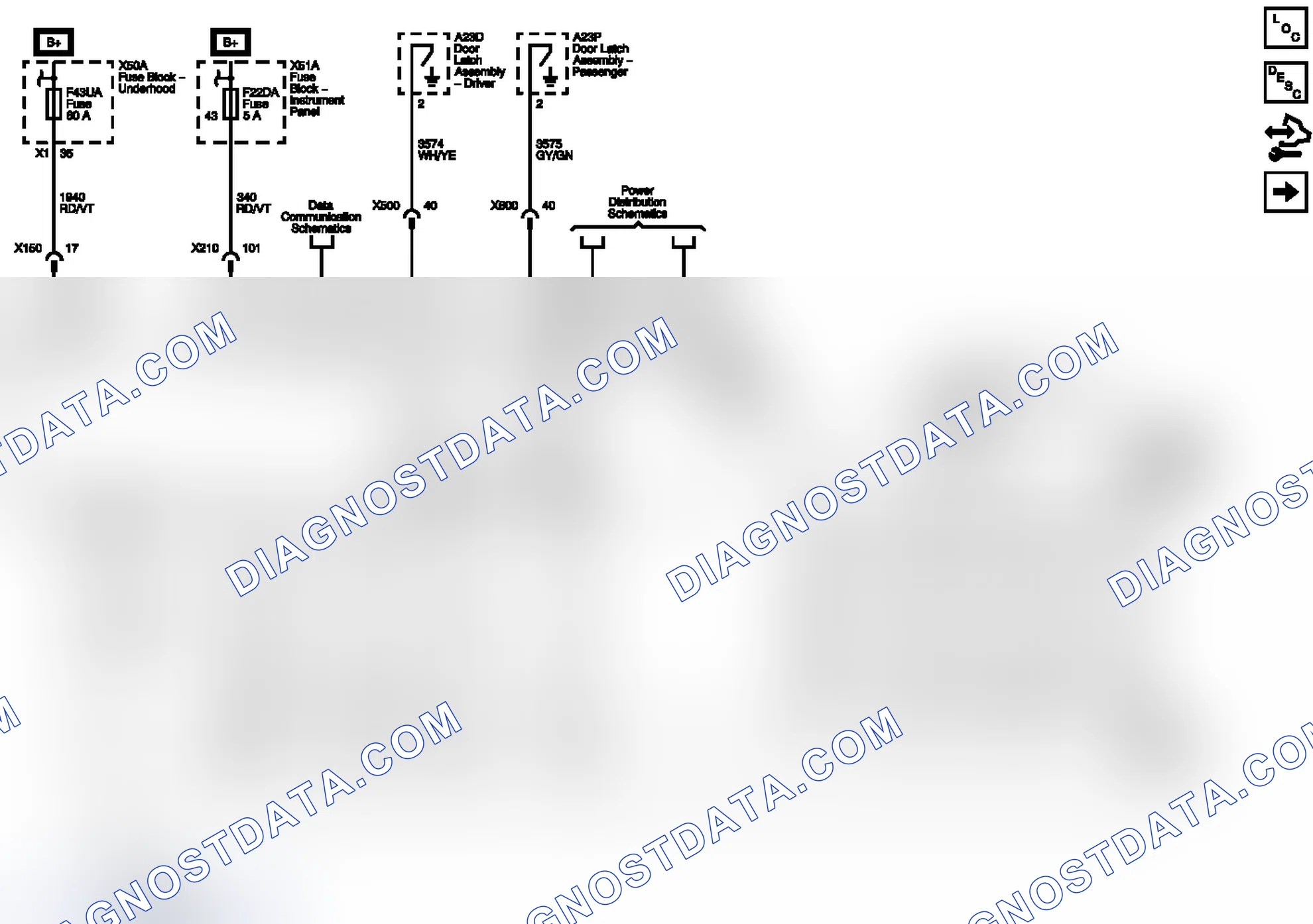 Scheme 3: Passive Entry Power, Ground, Data Communications (ATH with BTM), and Remote Keyless Entry Wiring Sch