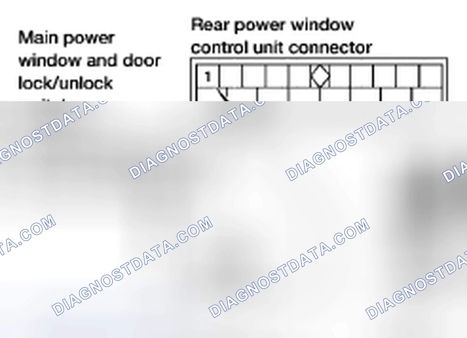 Scheme 63: REAR POWER WINDOW SWITCH : Power Window Serial Link Check Rear LH or RH