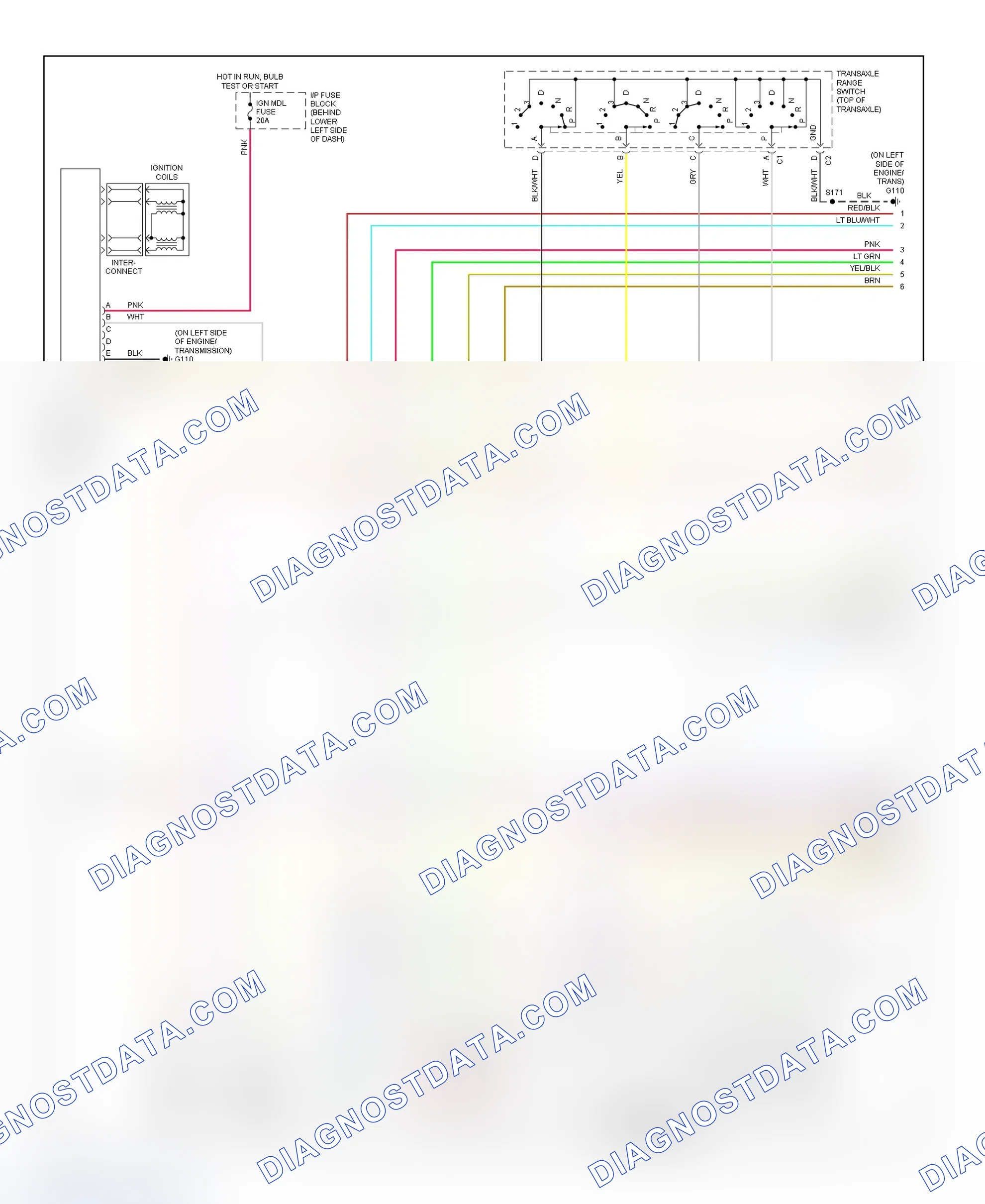Scheme 107: PCM Wiring Diagram (Cavalier & Sunfire - 2.2L VIN F - Gasoline - 2 Of 3)