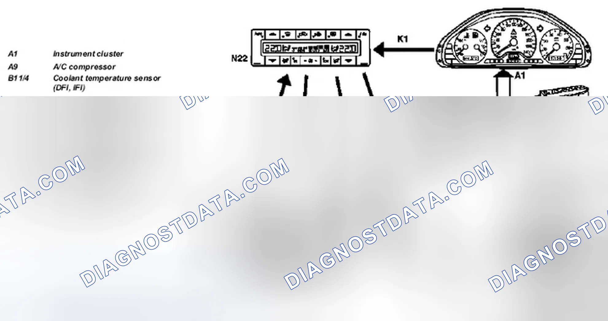 Scheme 185: Air conditioning (automatic), interlinkage of components - GF83.40-P-0001-02C