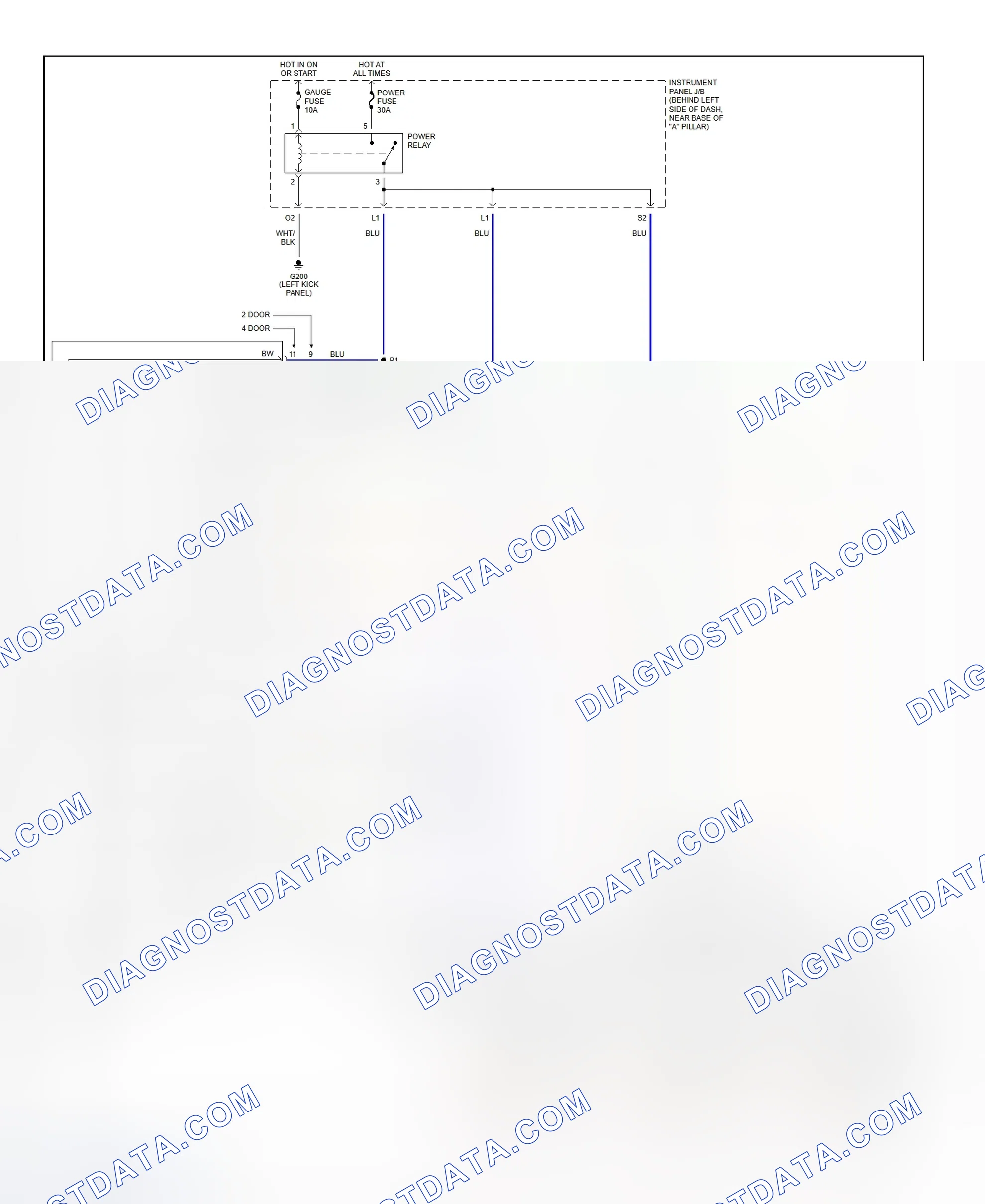 Scheme 25: Power Window System Wiring Diagram (ECHO)