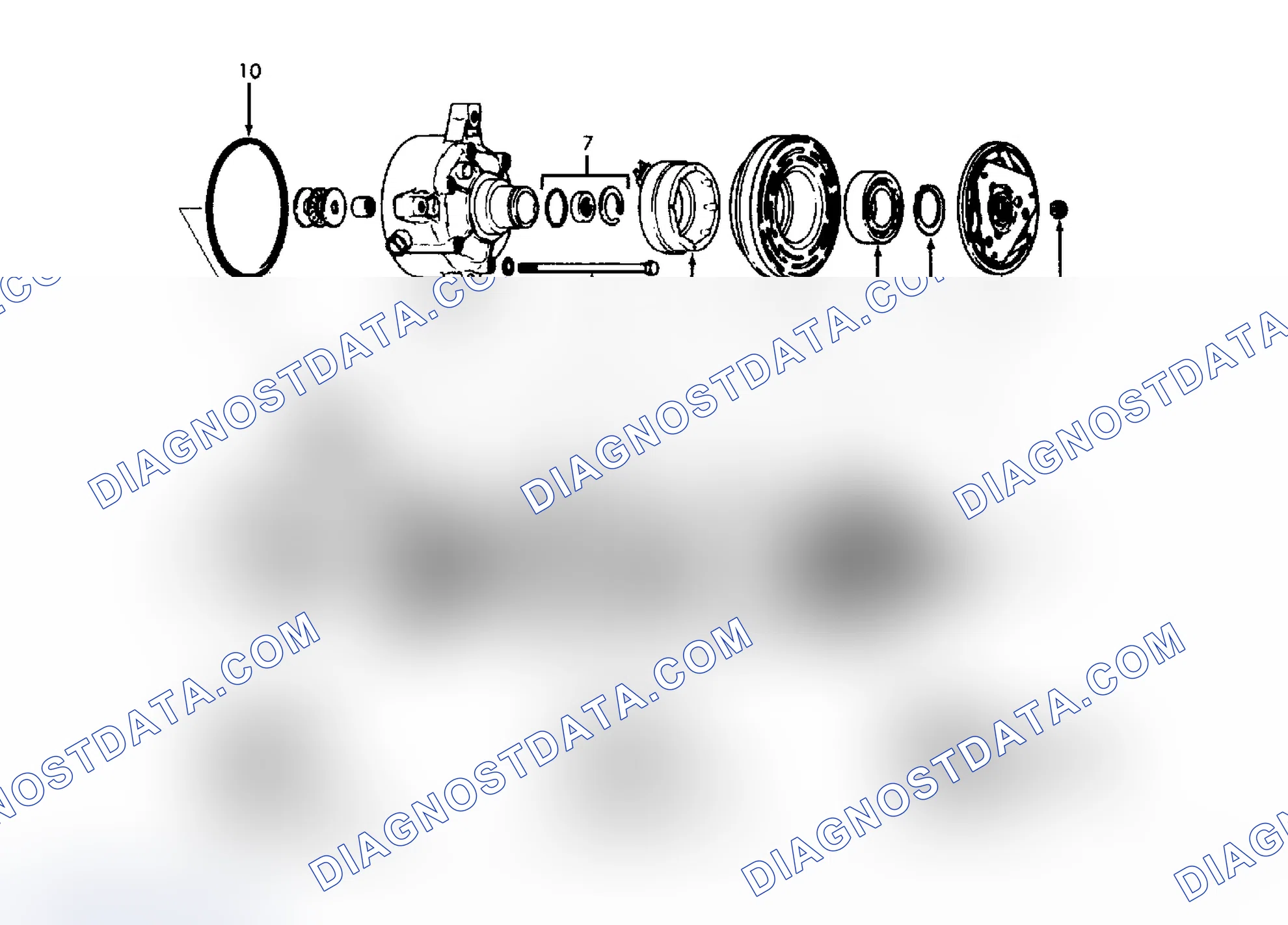Scheme 7: Exploded View of Harrison V5 5-Cylinder Compressor